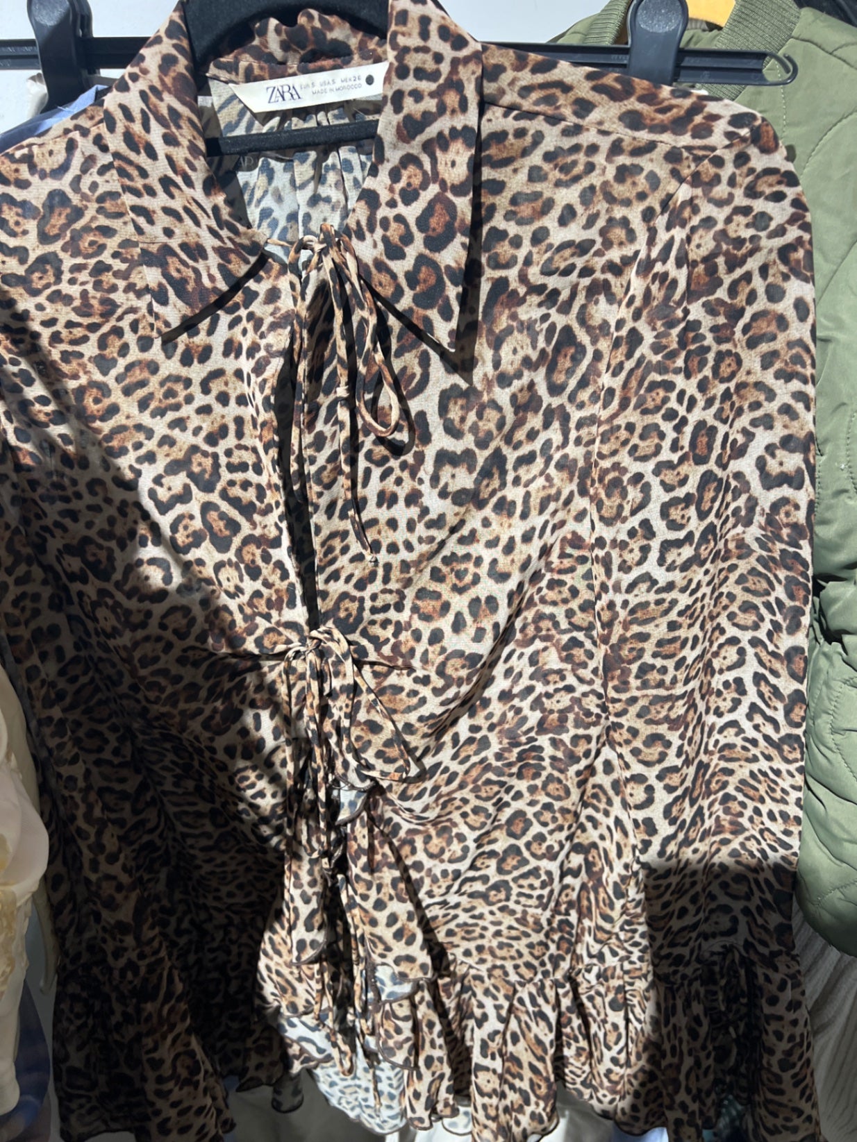 ZARA Bluse Leo-Muster Gr.: S