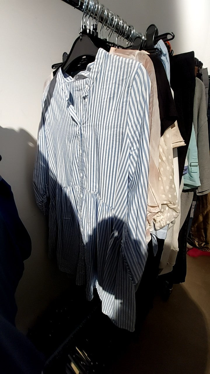 Only Blusenkleid Weiß mit bl.Streifen Gr.: 38