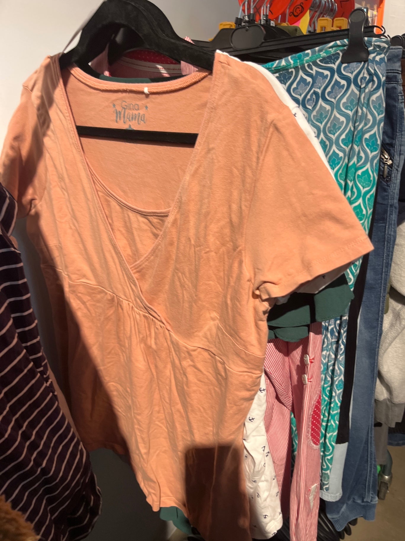 Gina Stillshirt Peach Gr.: XL
