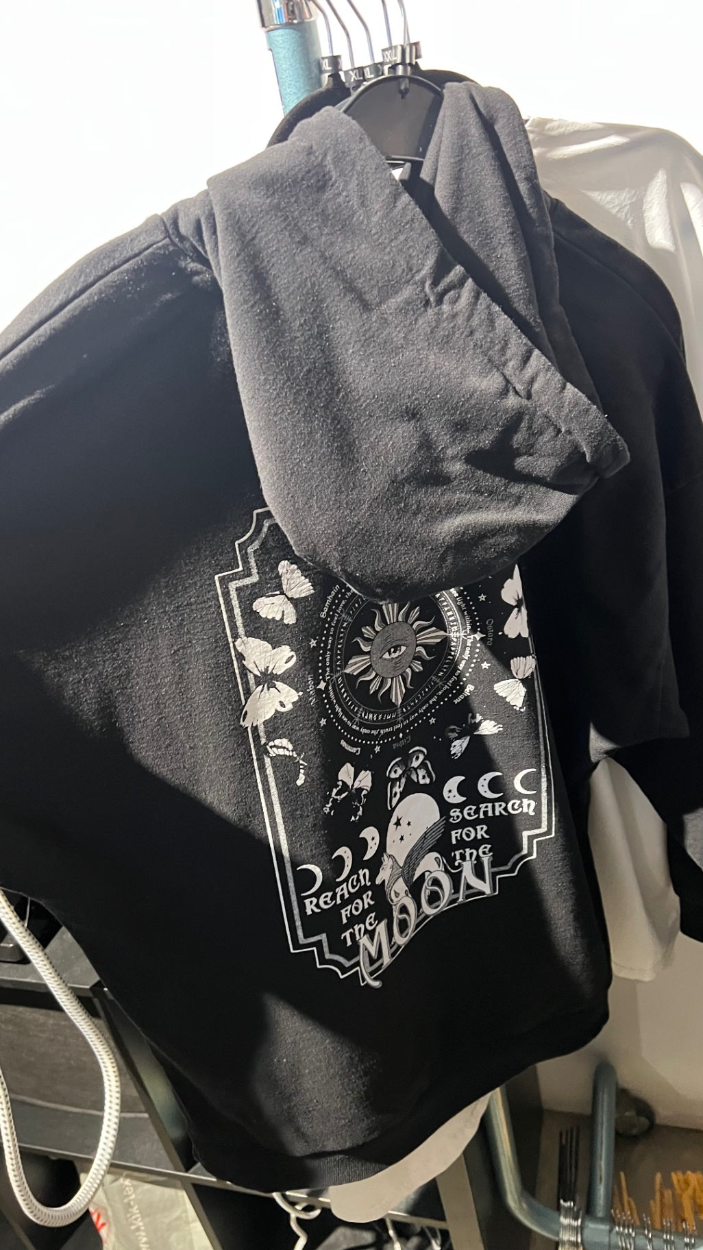 Hoodie Schwarz Gr.: L