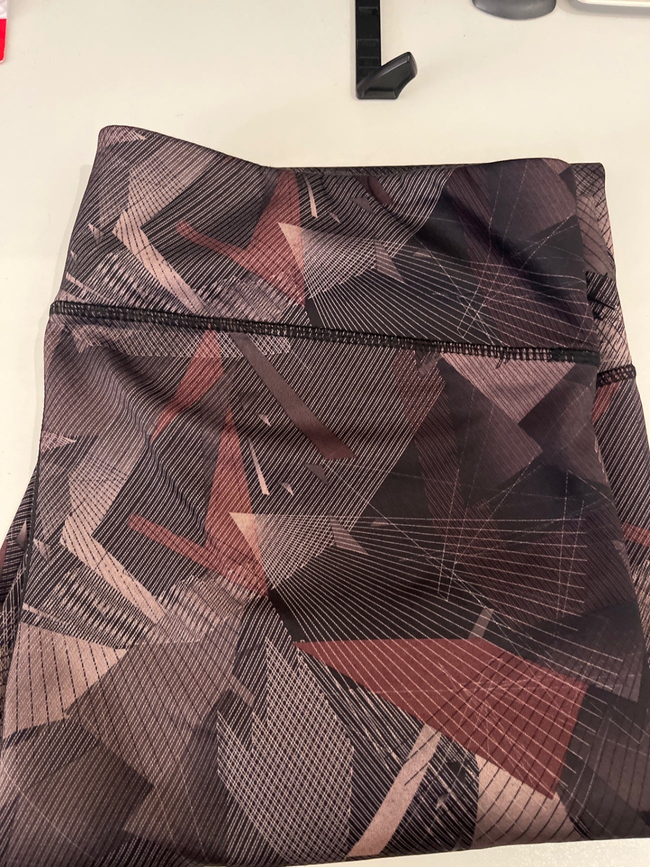 Umstandsleggings Schwarz Muster XXL