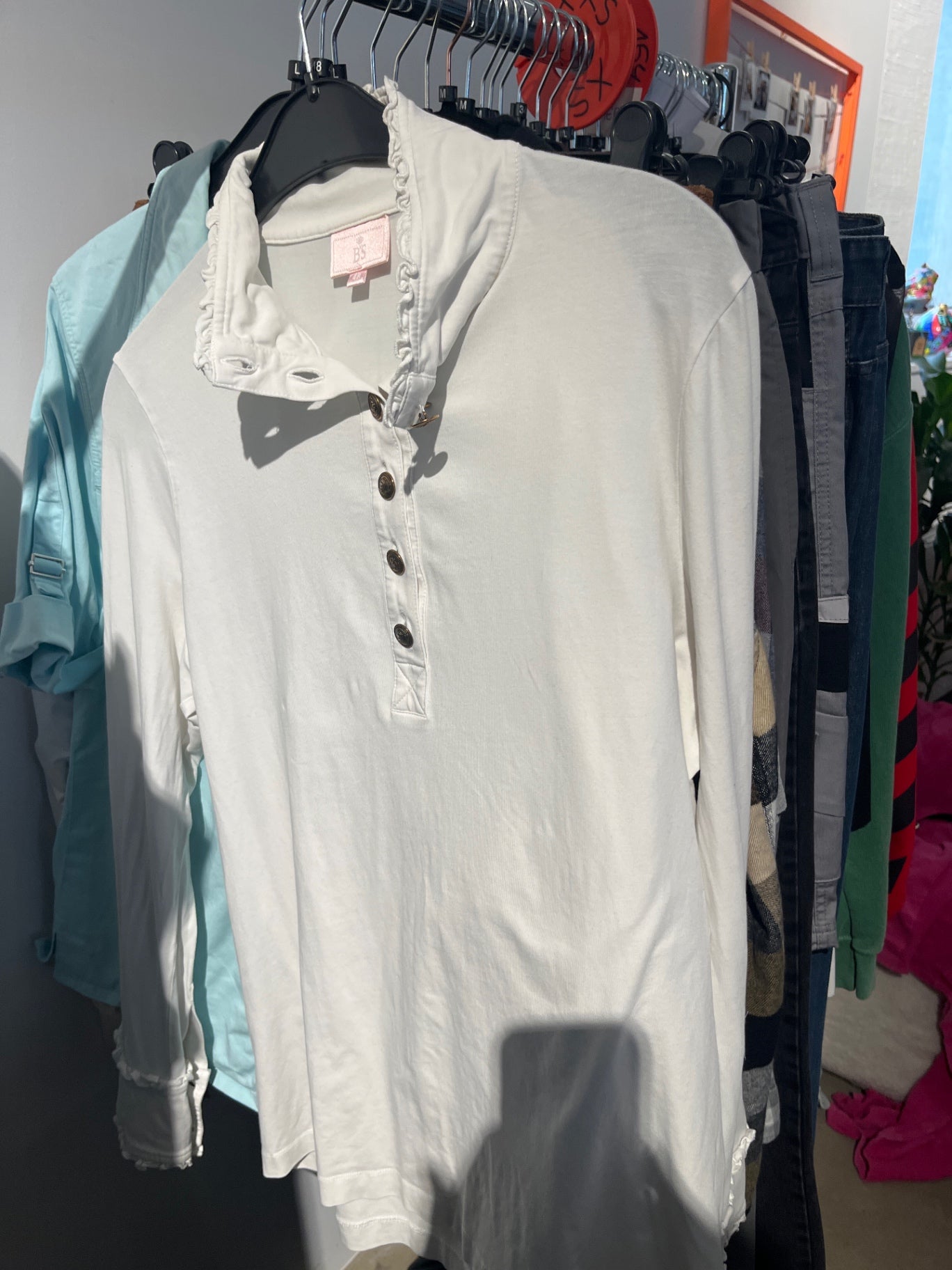 BS Langarmshirt Weiß Gr.: 48