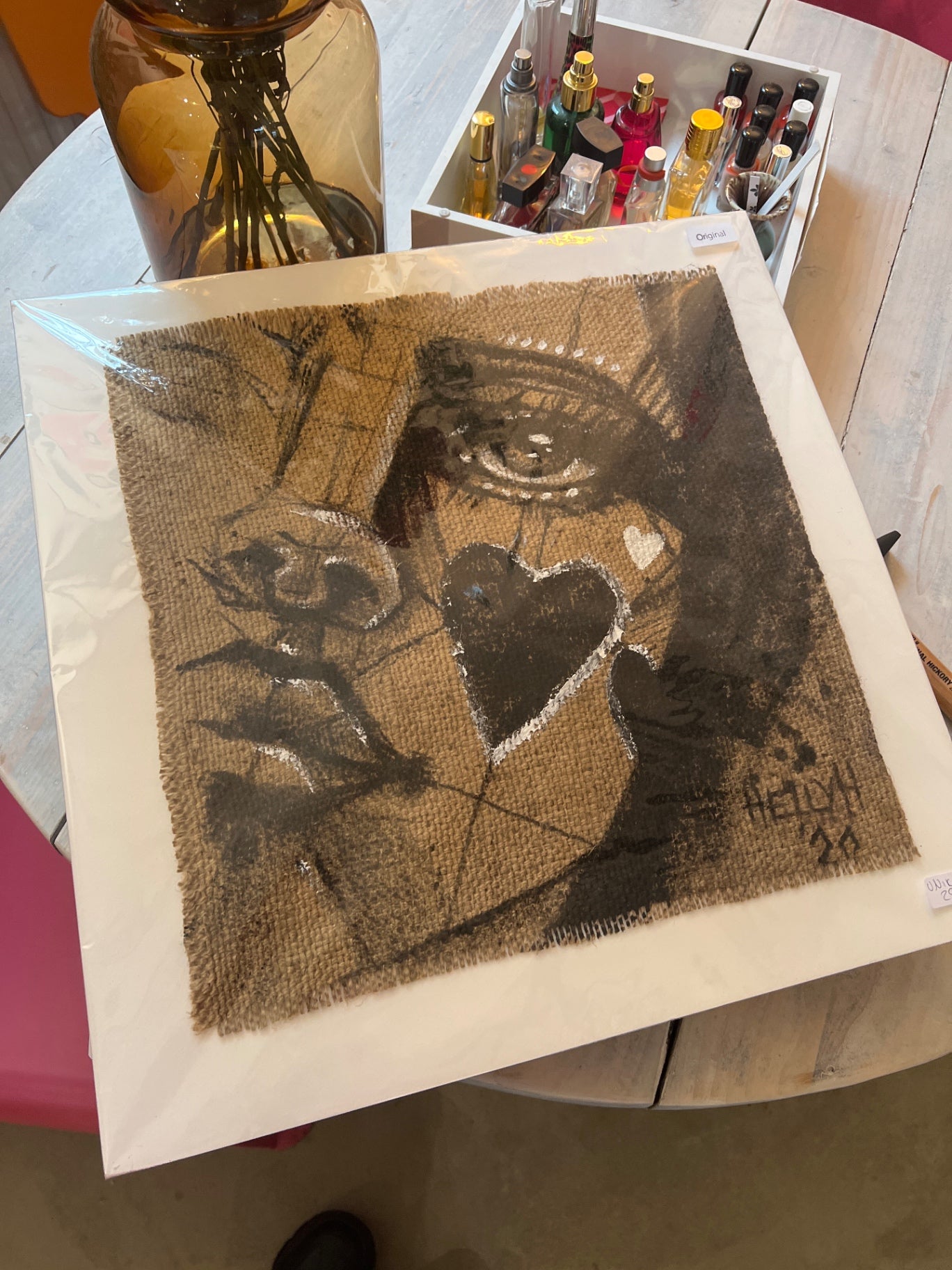 HELLY POP UP „Lady auf Jute“