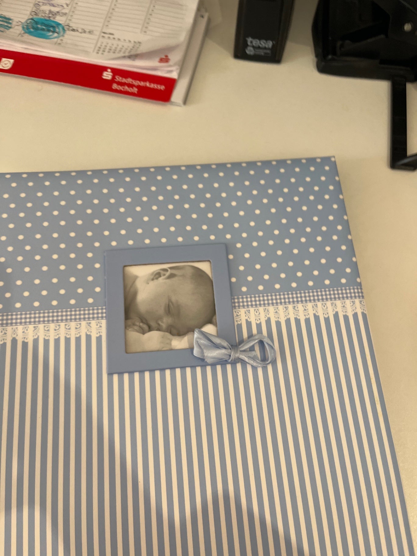 Fotoalbum Blau Weiss
