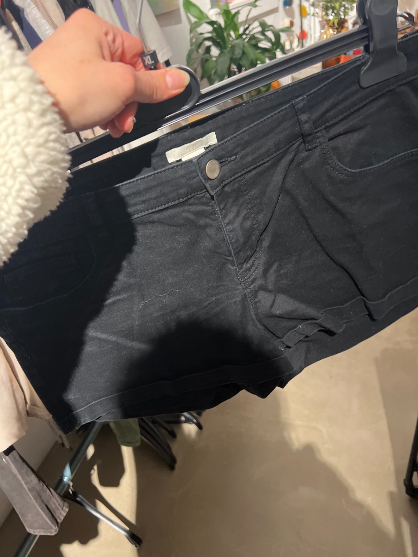 H&M Jeansshorts Schwarz Gr.: XL