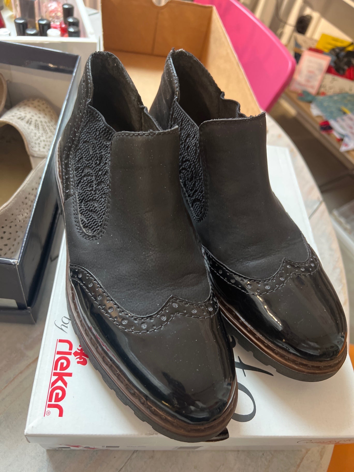 Rieker Stiefeletten Schwarz Gr.: 40