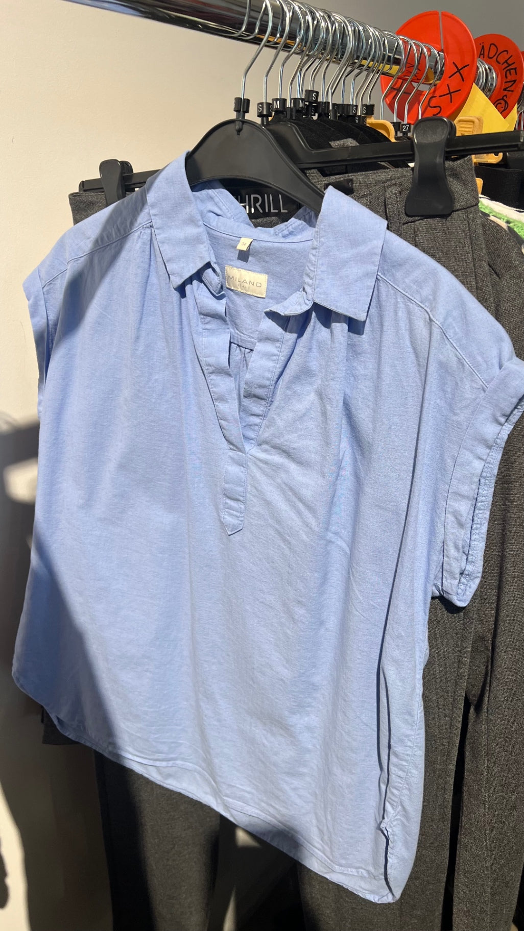 Milano Bluse Hellblau Gr.: S
