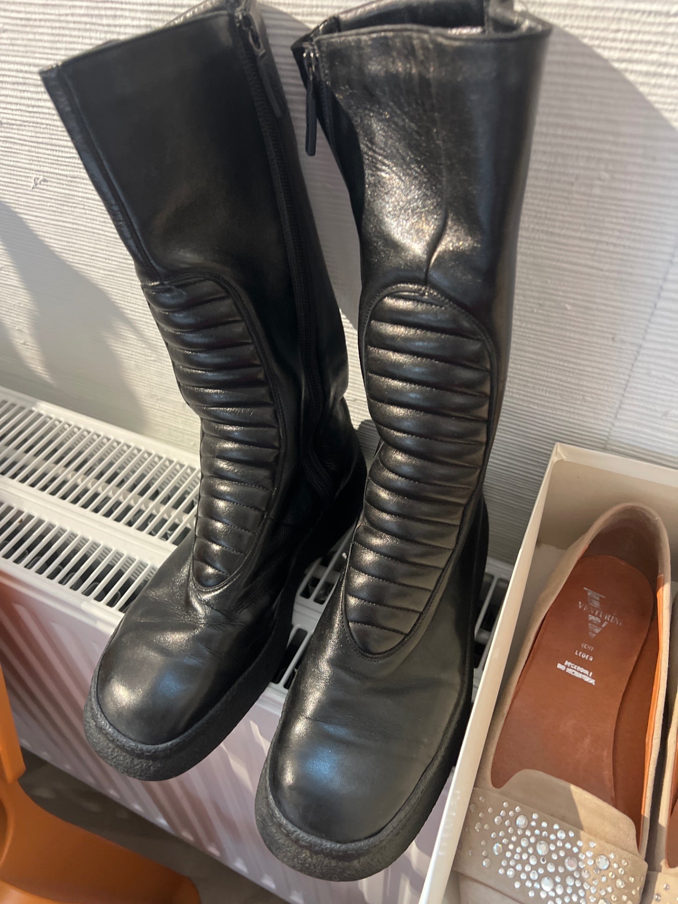Pollini Stiefel Schwarz Gr.: 39 Gebrauchsspuren