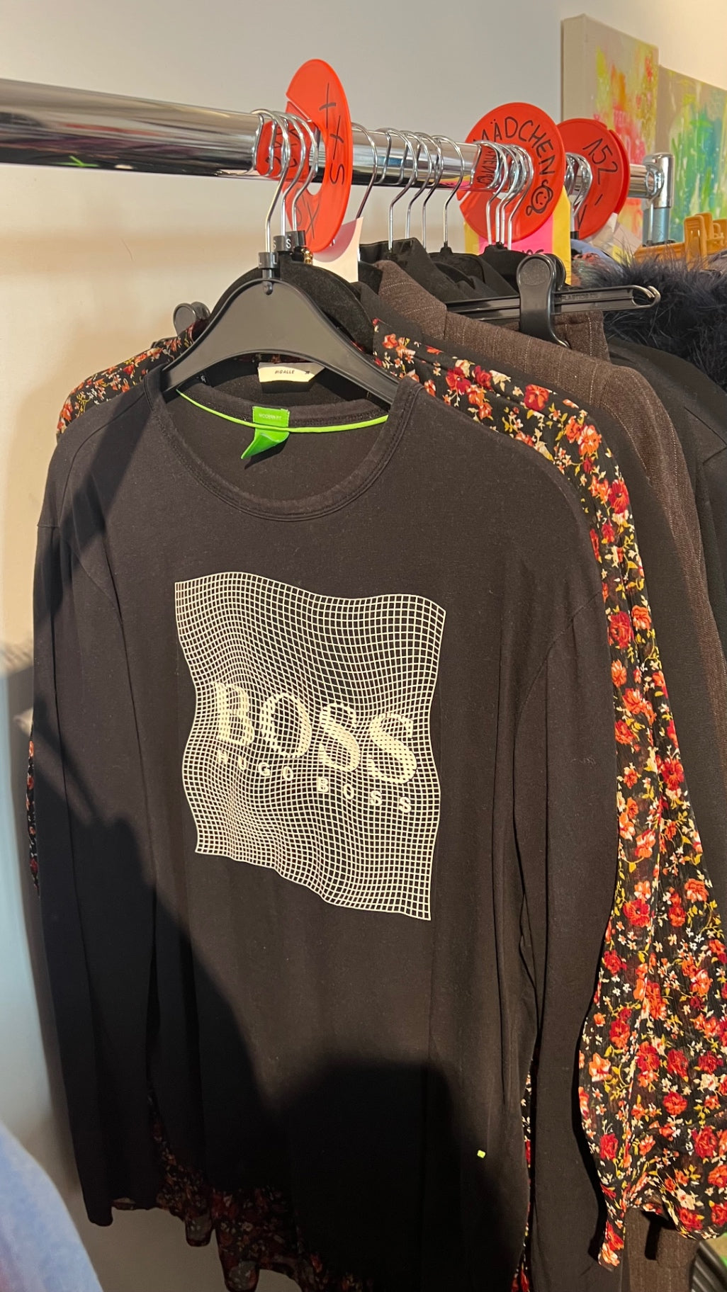 Hugo Boss Langarmshirt Schwarz Gr.: L