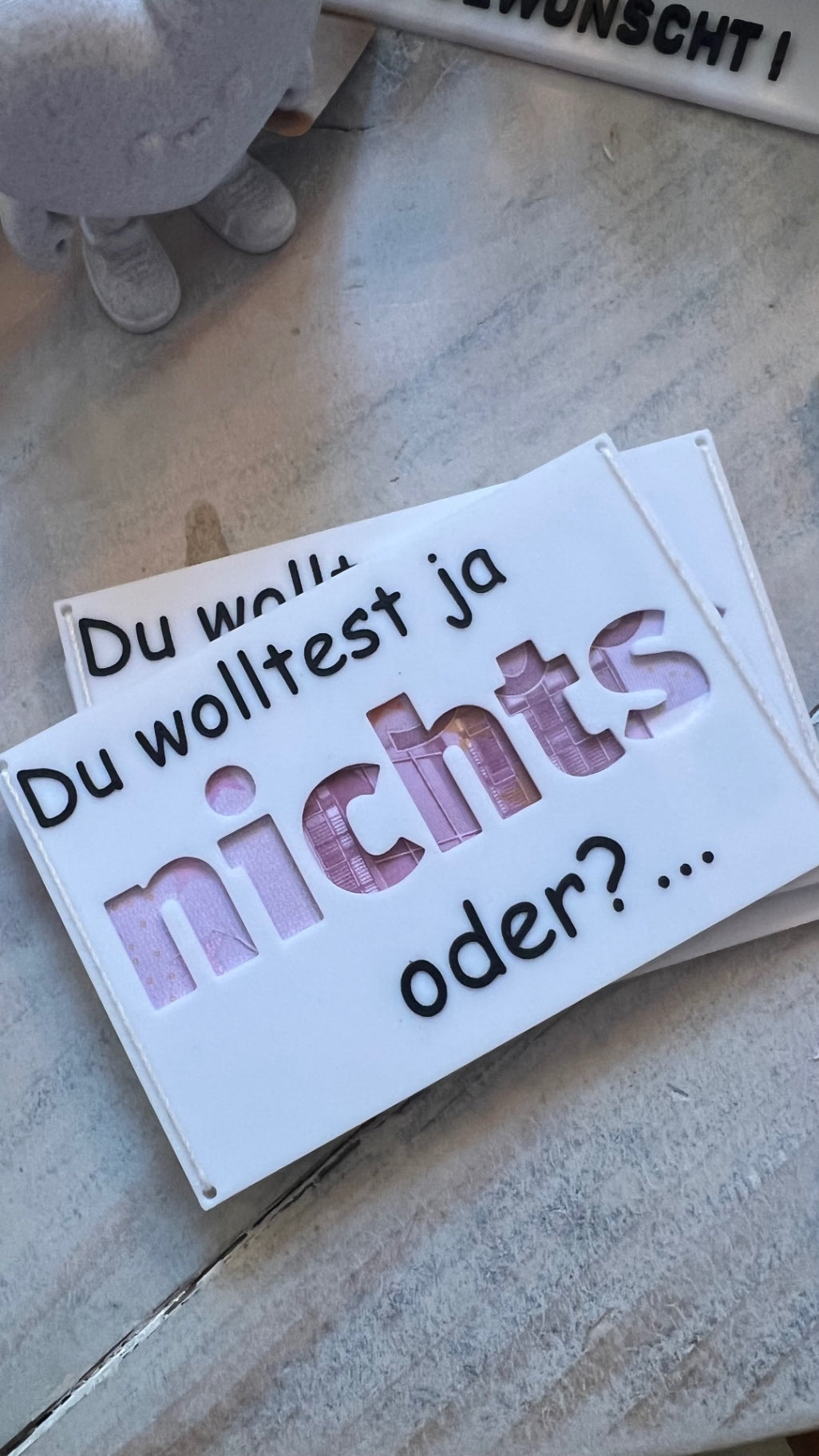 EINZELSTÜCK Geldgeschenk „Du wolltest ja nichts“