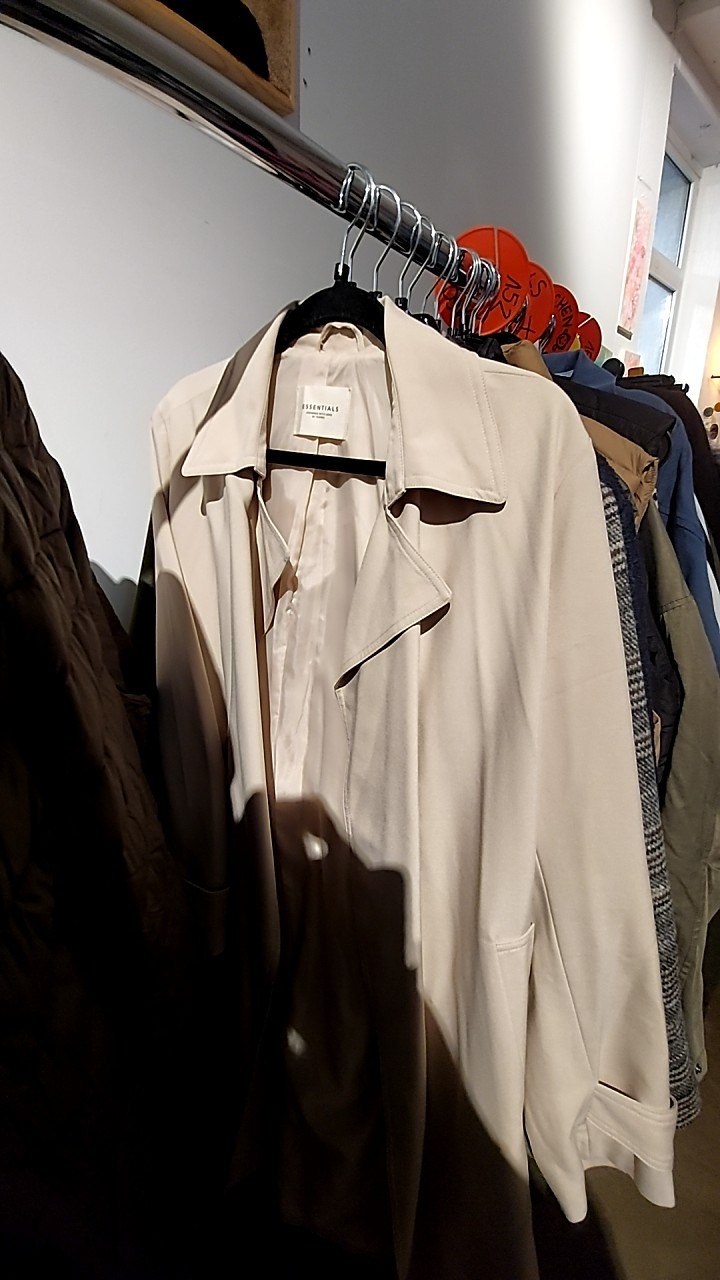 Essentials Trenchcoat Creme Gr.: L
