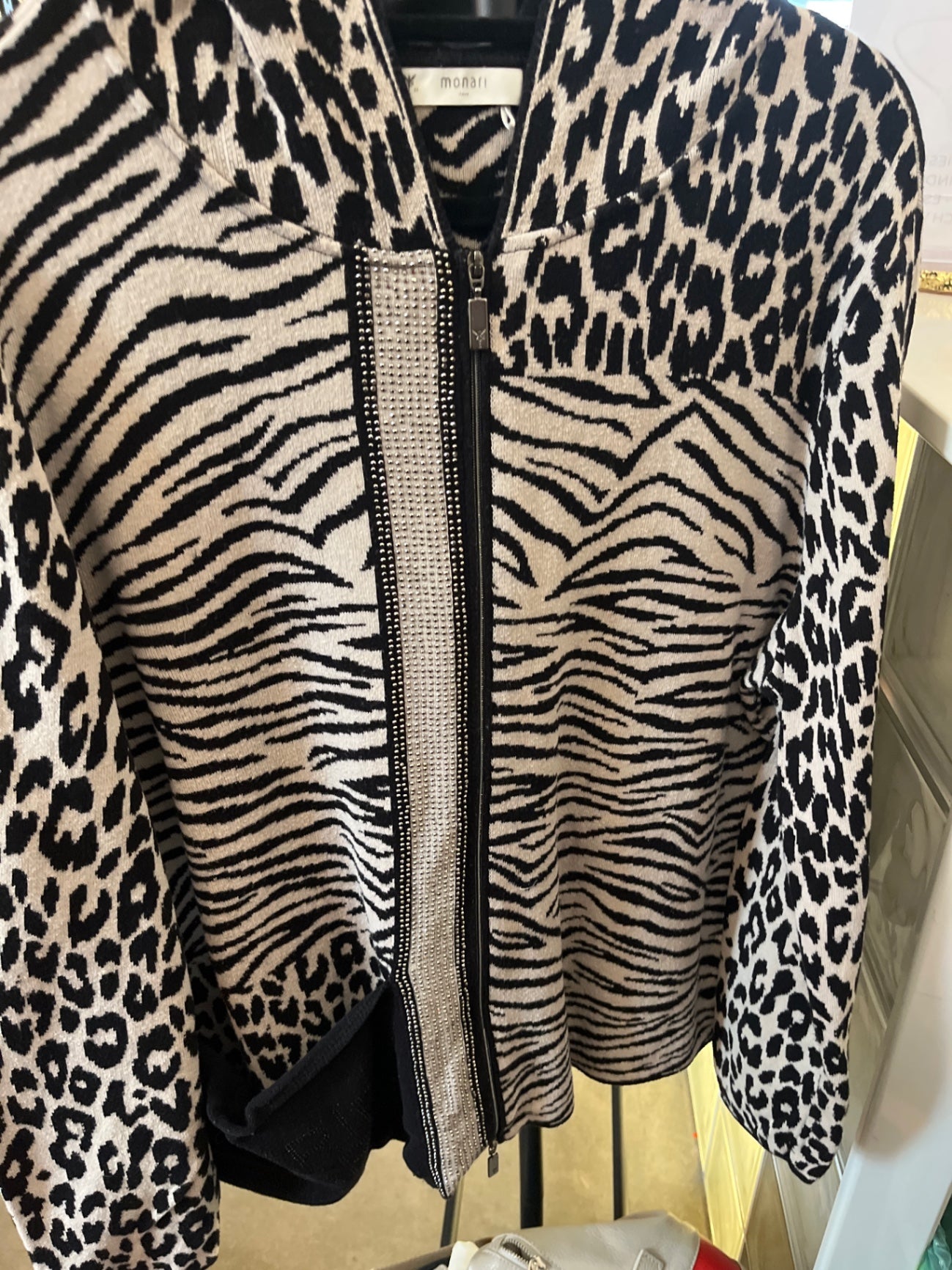 Monari Jacke Schwarz, Weiß Gr.: XXL