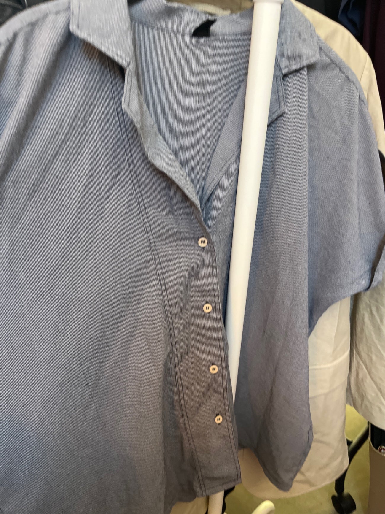 Tru Blouse Hemdbluse Grau Gr.: L