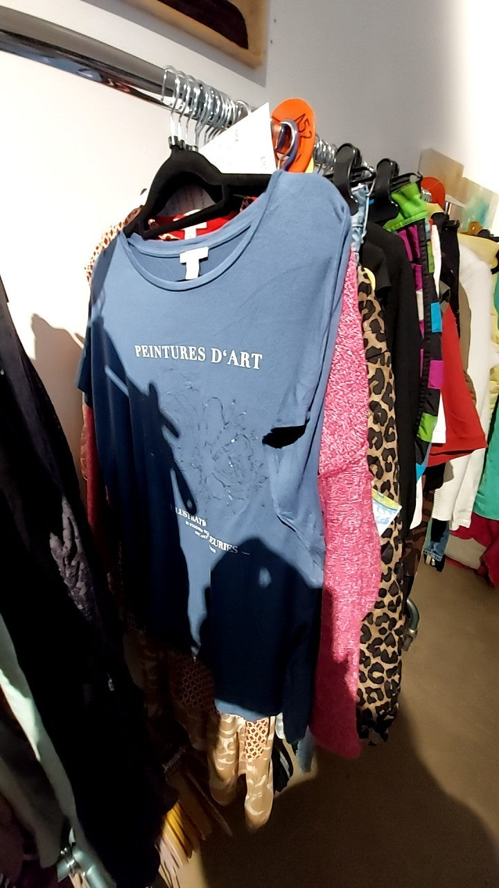 Amisu T-Shirt Blau Gr.: L