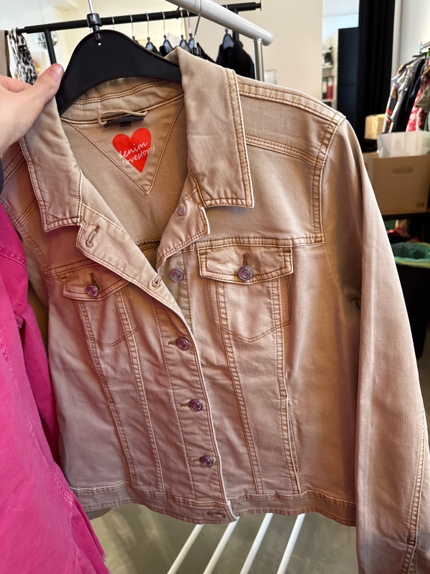 Street One Jeansjacke Beige Gr.: M
