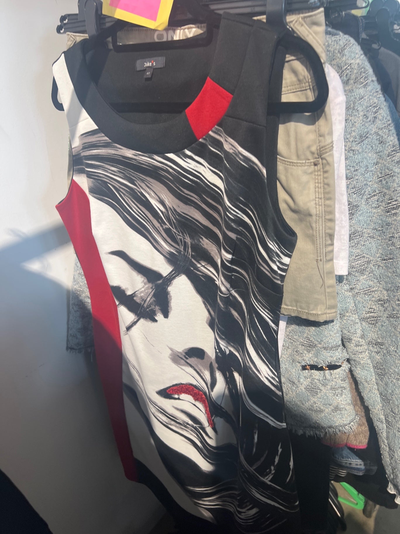 Jake's Kleid Weiß, Schwarz, Rot Gr.: XL