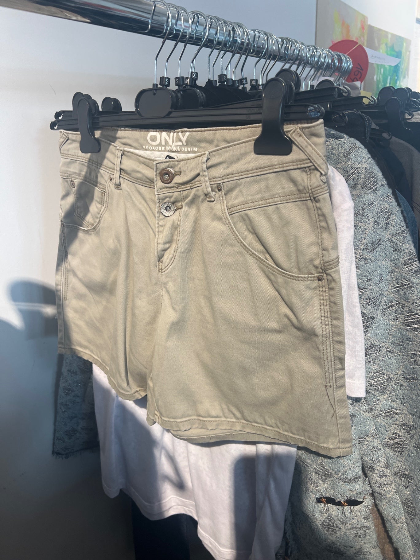 ONLY Jeansshorts Beige Gr.: S