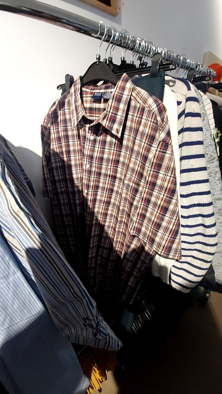 Hemd Mehrfarbig (Rot, Beige, Blau) Gr.: XL