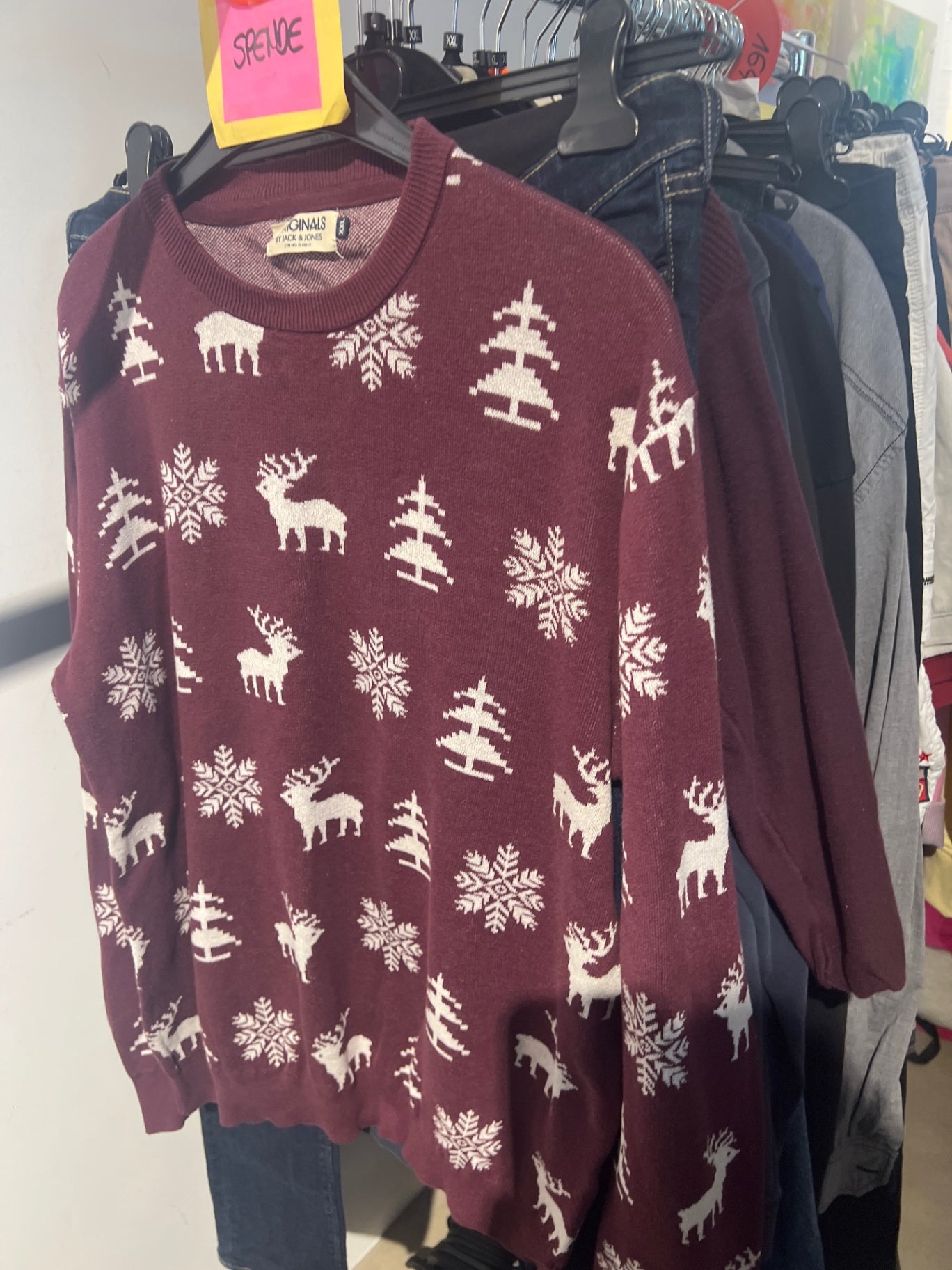 Jack & Jones Pullover Bordeauxrot Gr.: XXL