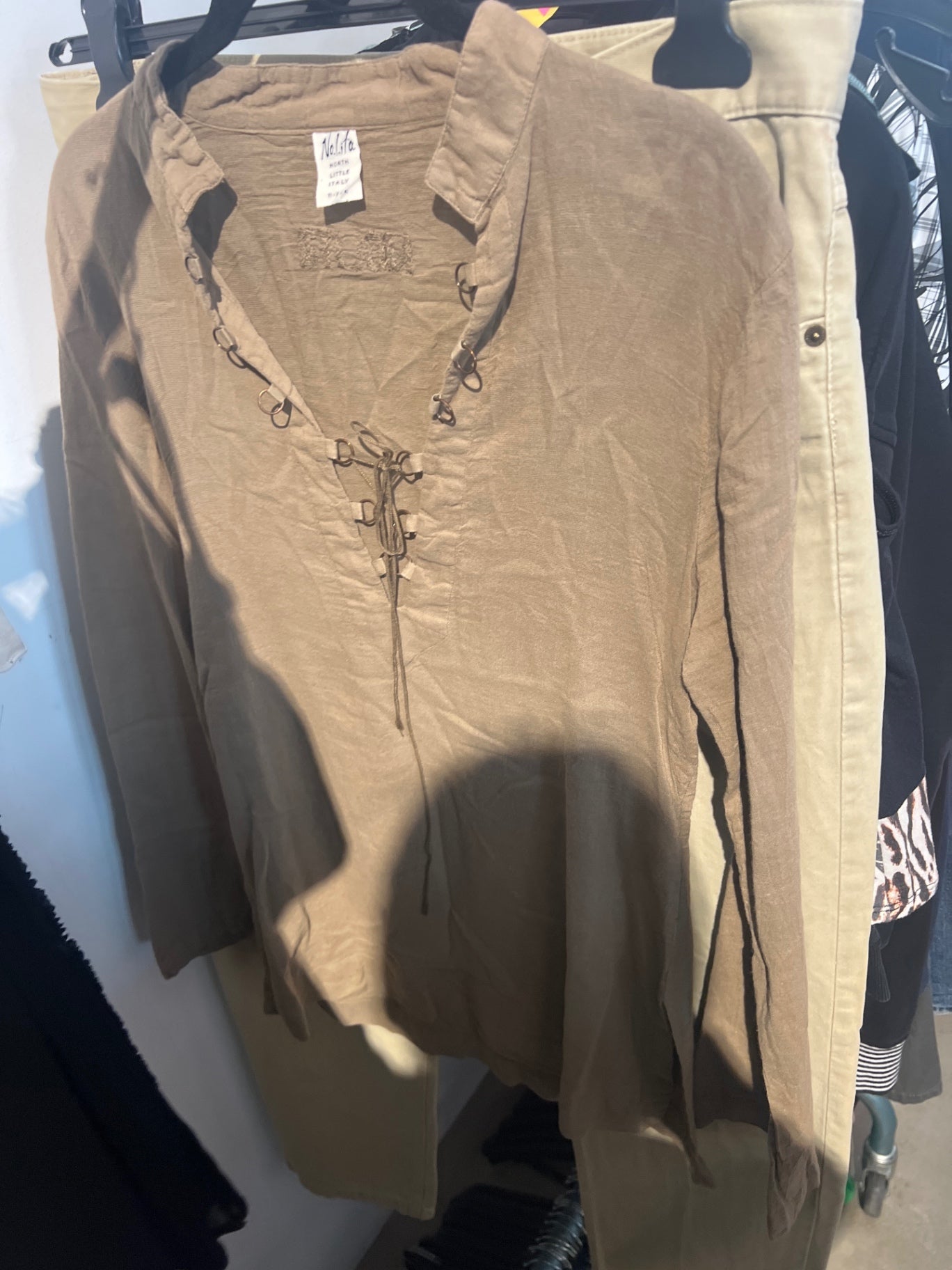 No.l.ita Bluse Beige Gr.: M