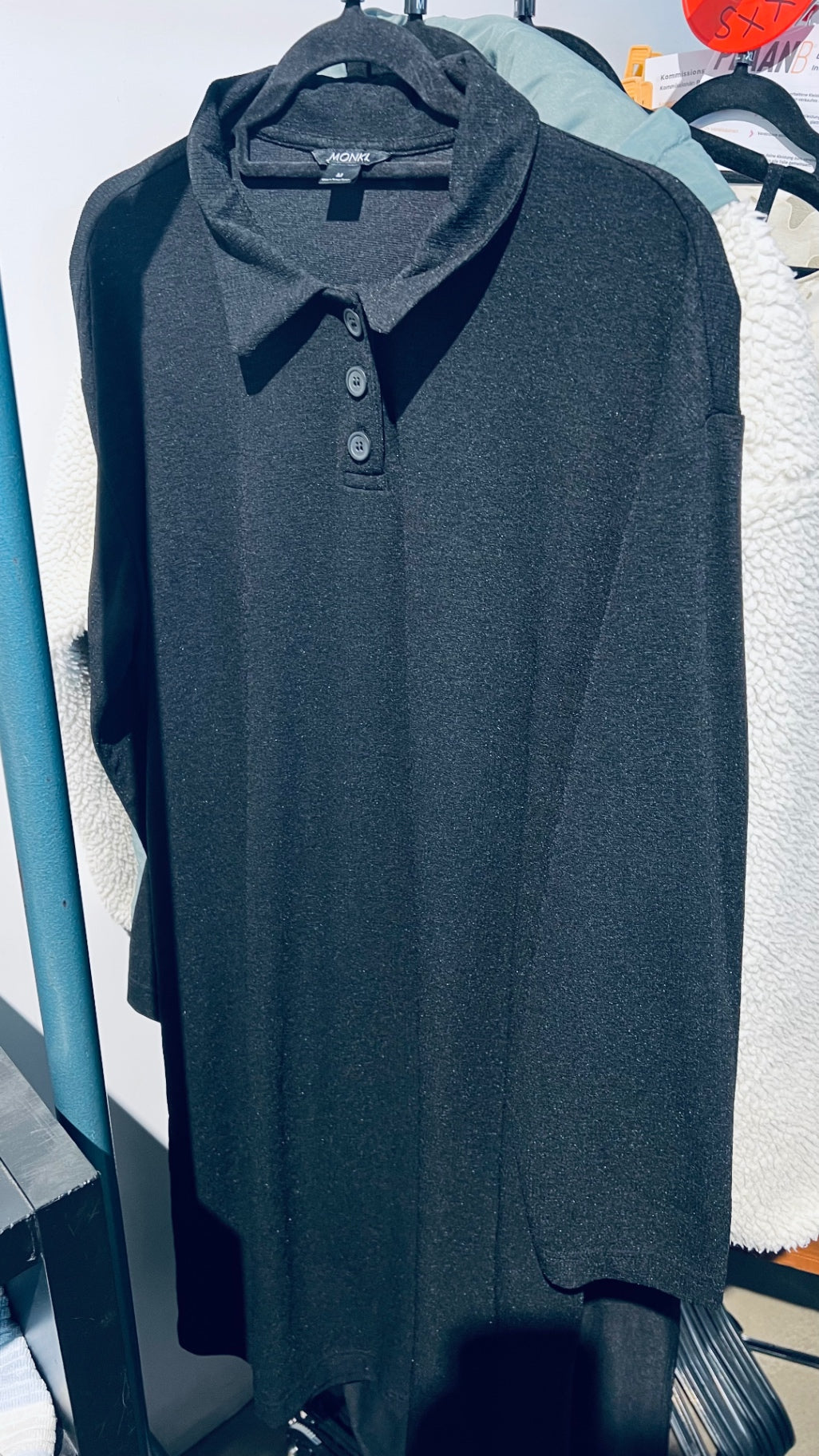 MONKI Hemdkleid Schwarz Gr.: M