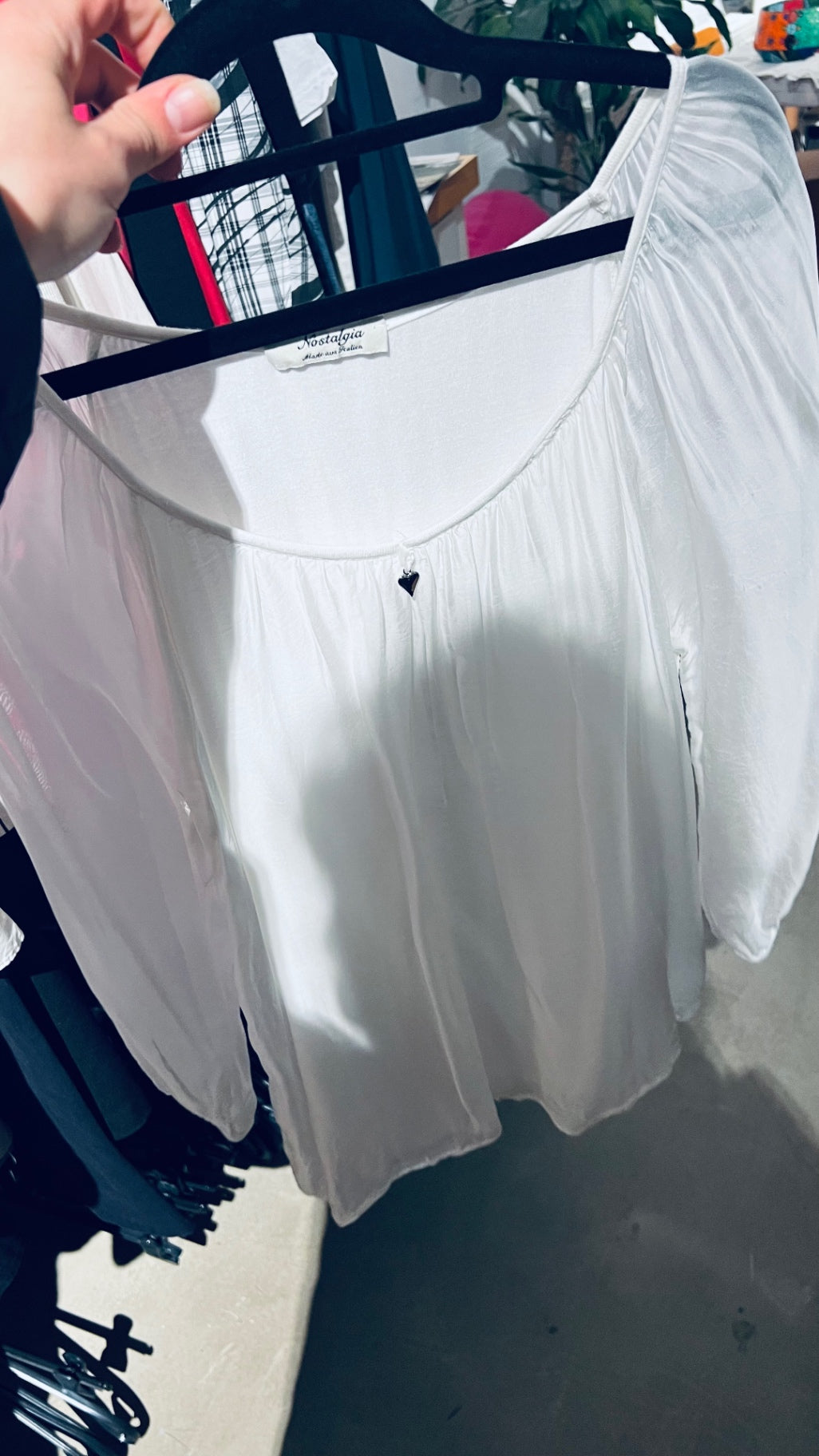Nostalgia Bluse Weiß Gr.: L
