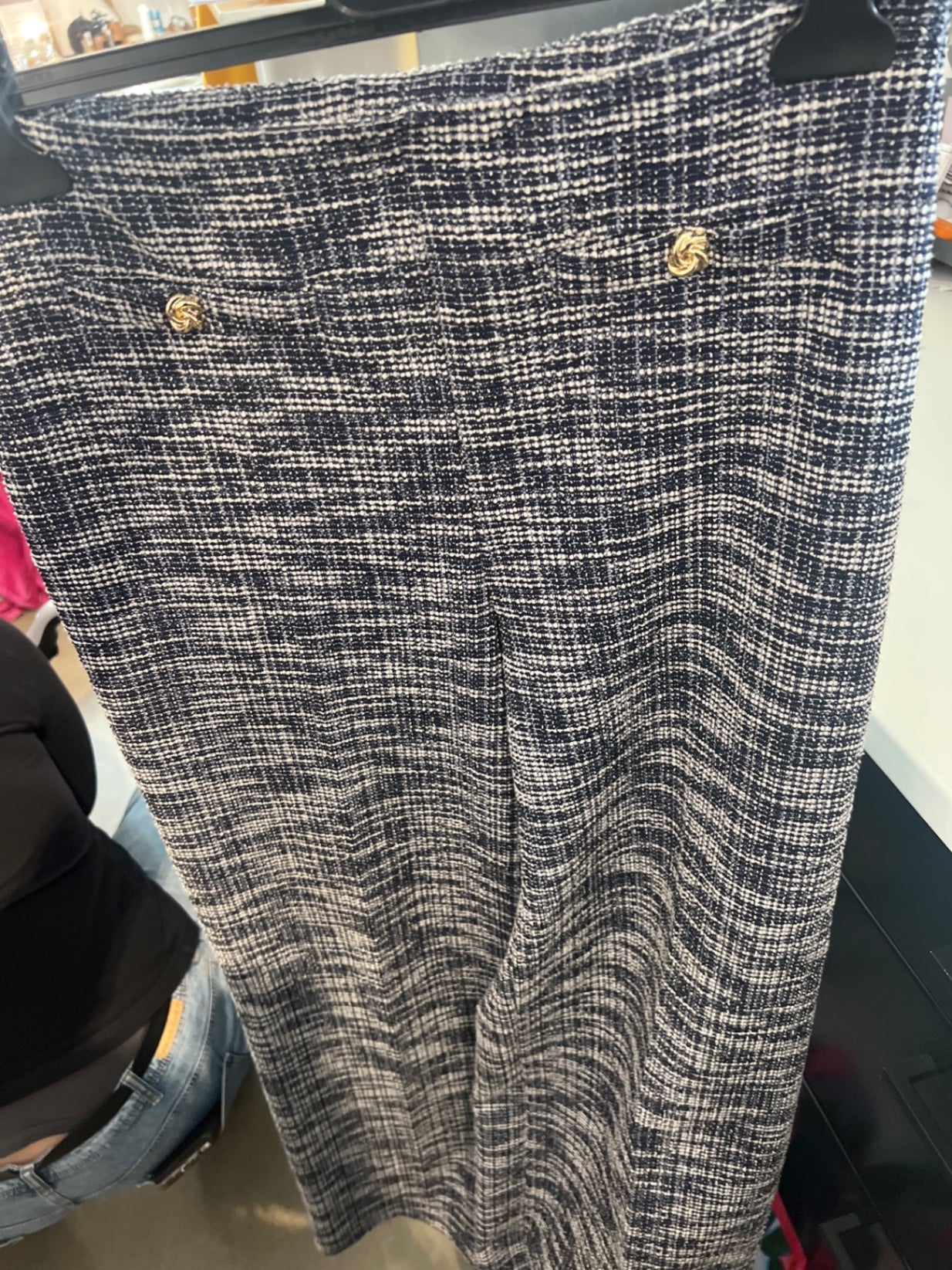 H&M Hose Blau-Weiß Gr.: M