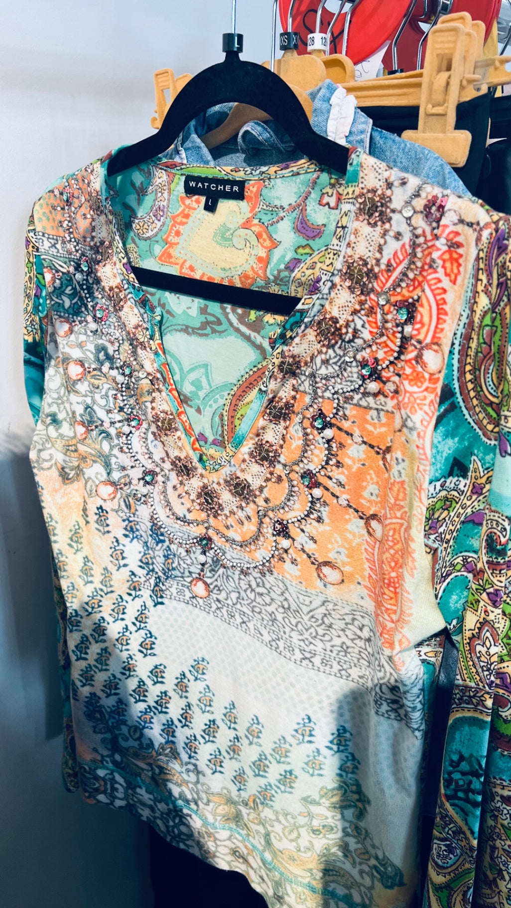 WATCHER Langarmshirt Bunt Gr.: L