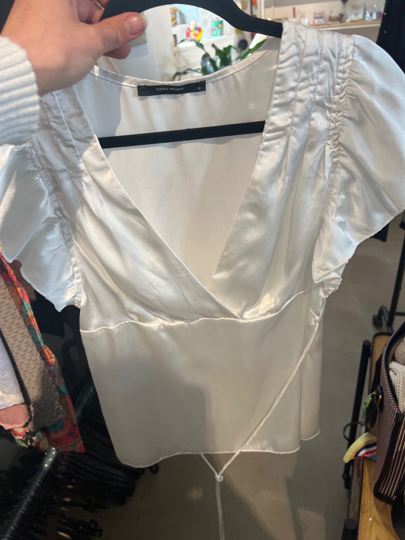 VERO MODA Bluse Elfenbein Gr.: M