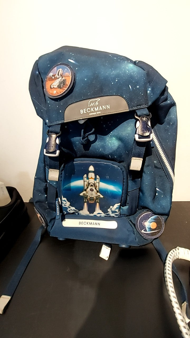 BECKMANN Rucksack Blau/Weltraum-Motiv
