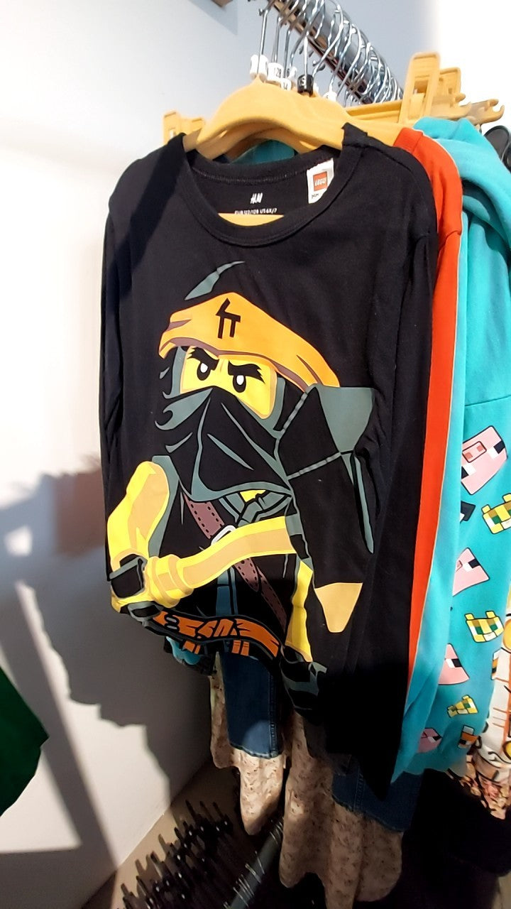 Lego Ninjago Langarmshirt Schwarz Gr.: 128