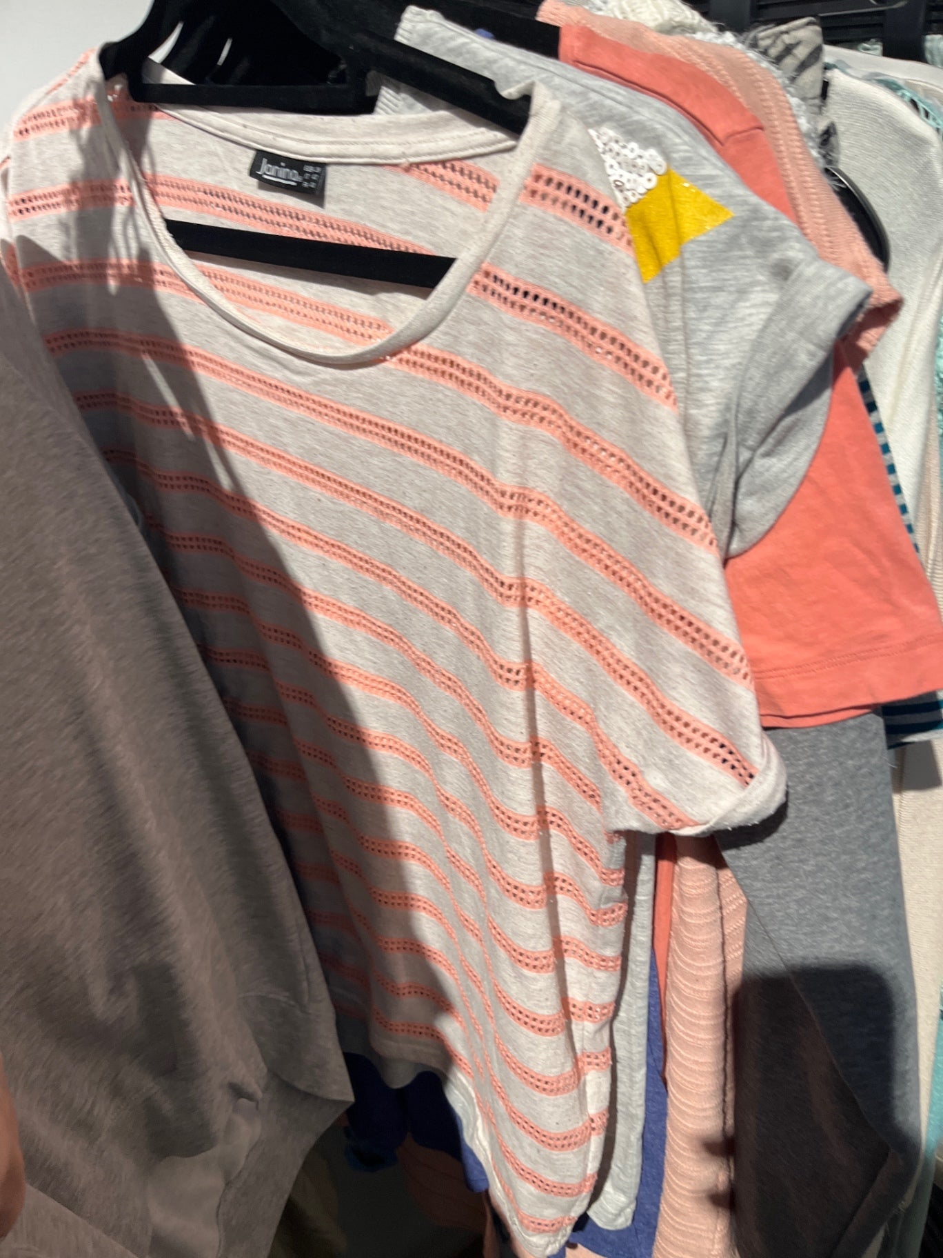 Janina T-Shirt Grau Rosa Gr.: M