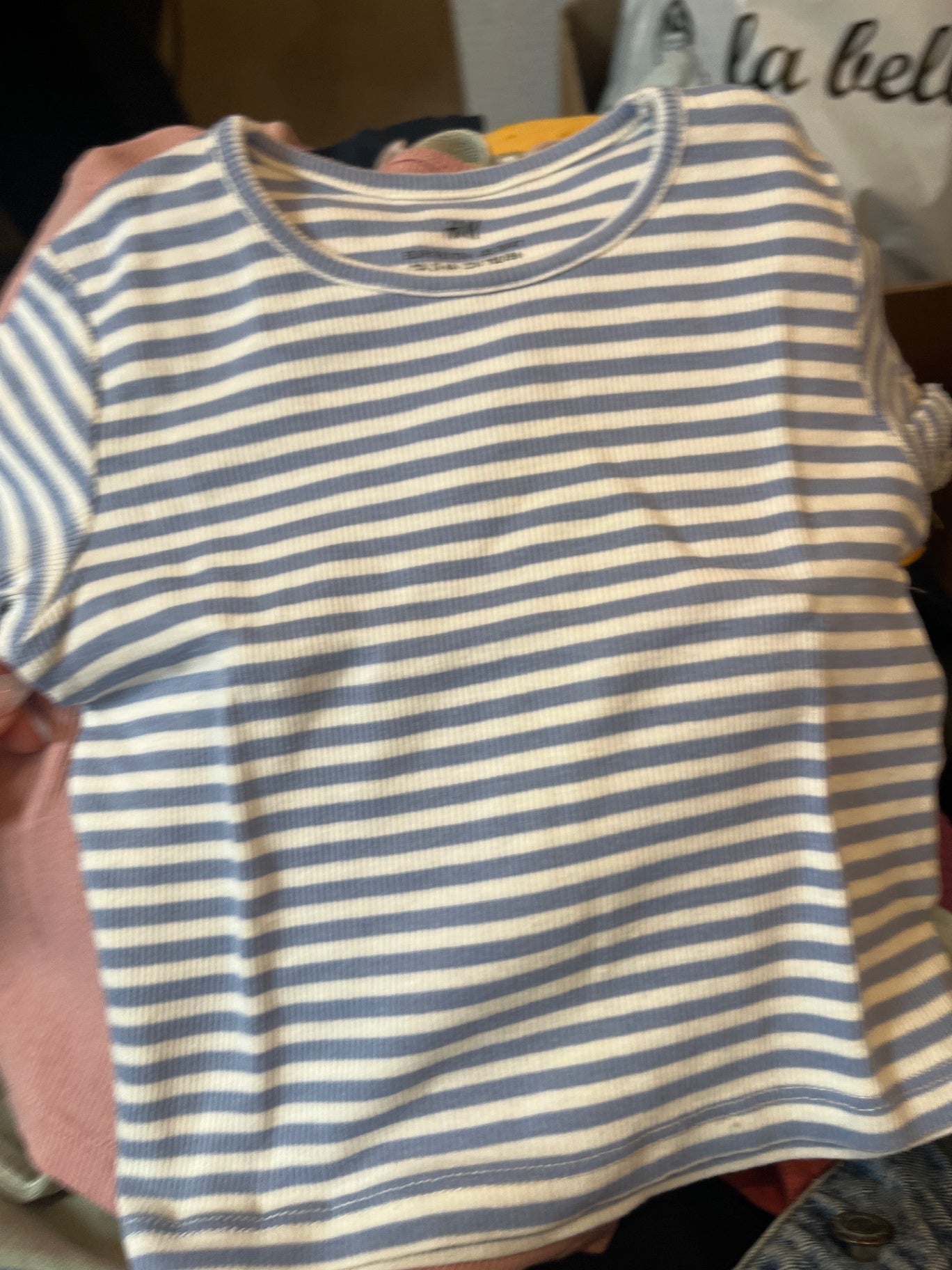 H&M T-Shirt Blau streifen Gr.: 98/104