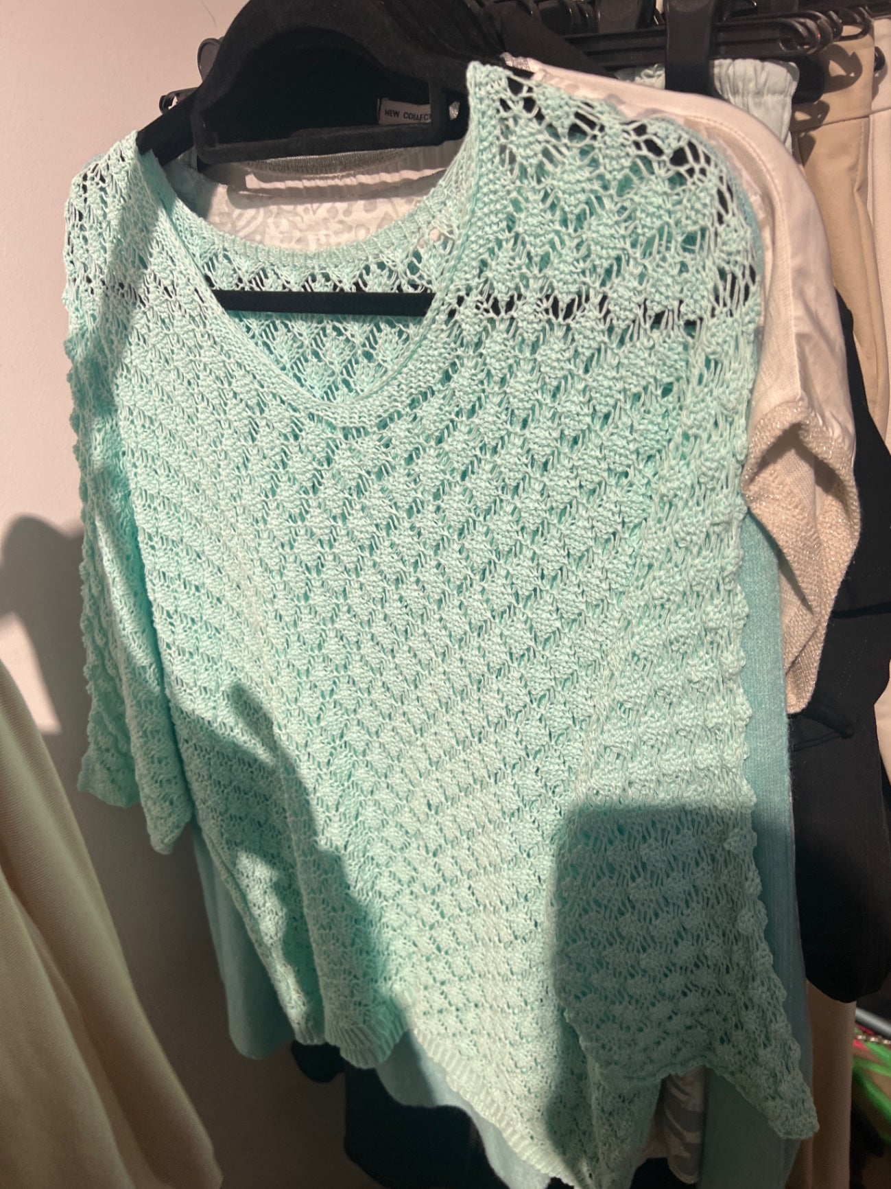 Strickshirt Mintgrün Gr.: L