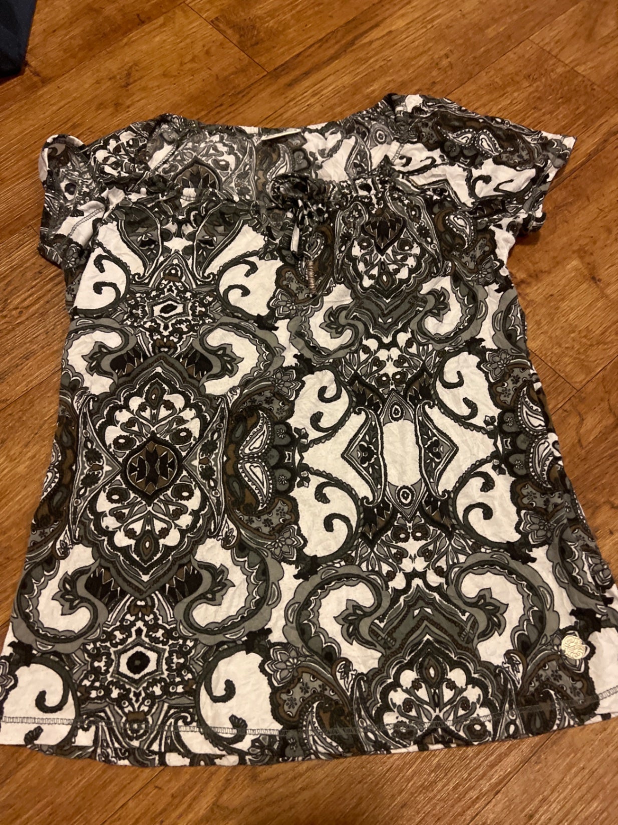 Street One T-Shirt Schwarz, Weiß Gr.: S