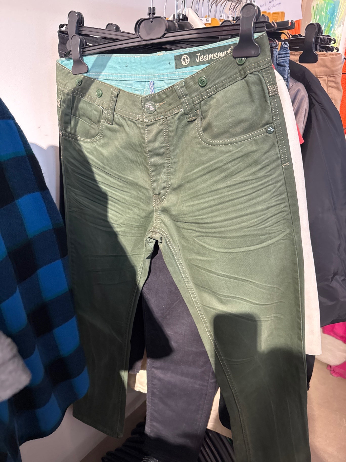 VINTAGE! Jeansnet Jeans Grün Gr.: 34