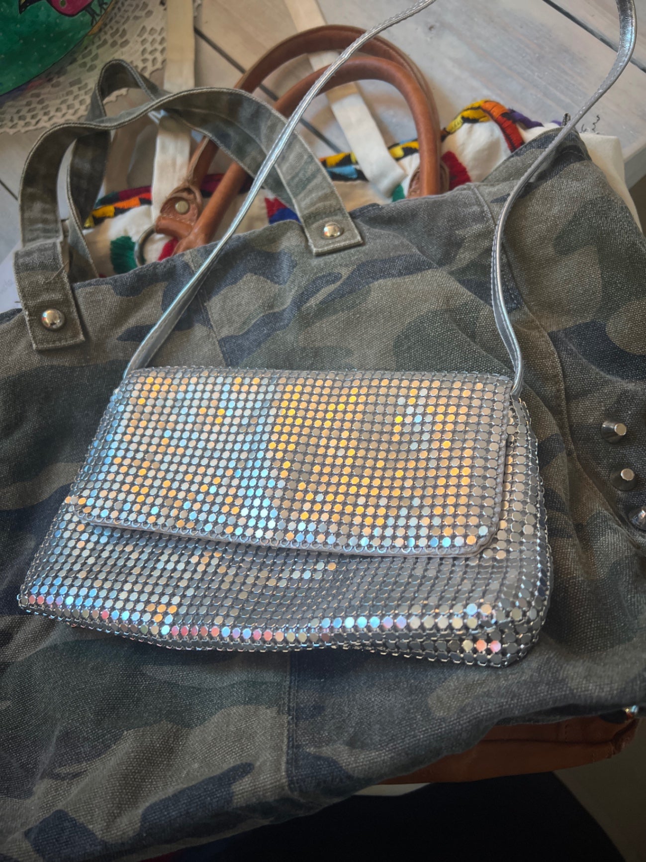 Tasche Silber