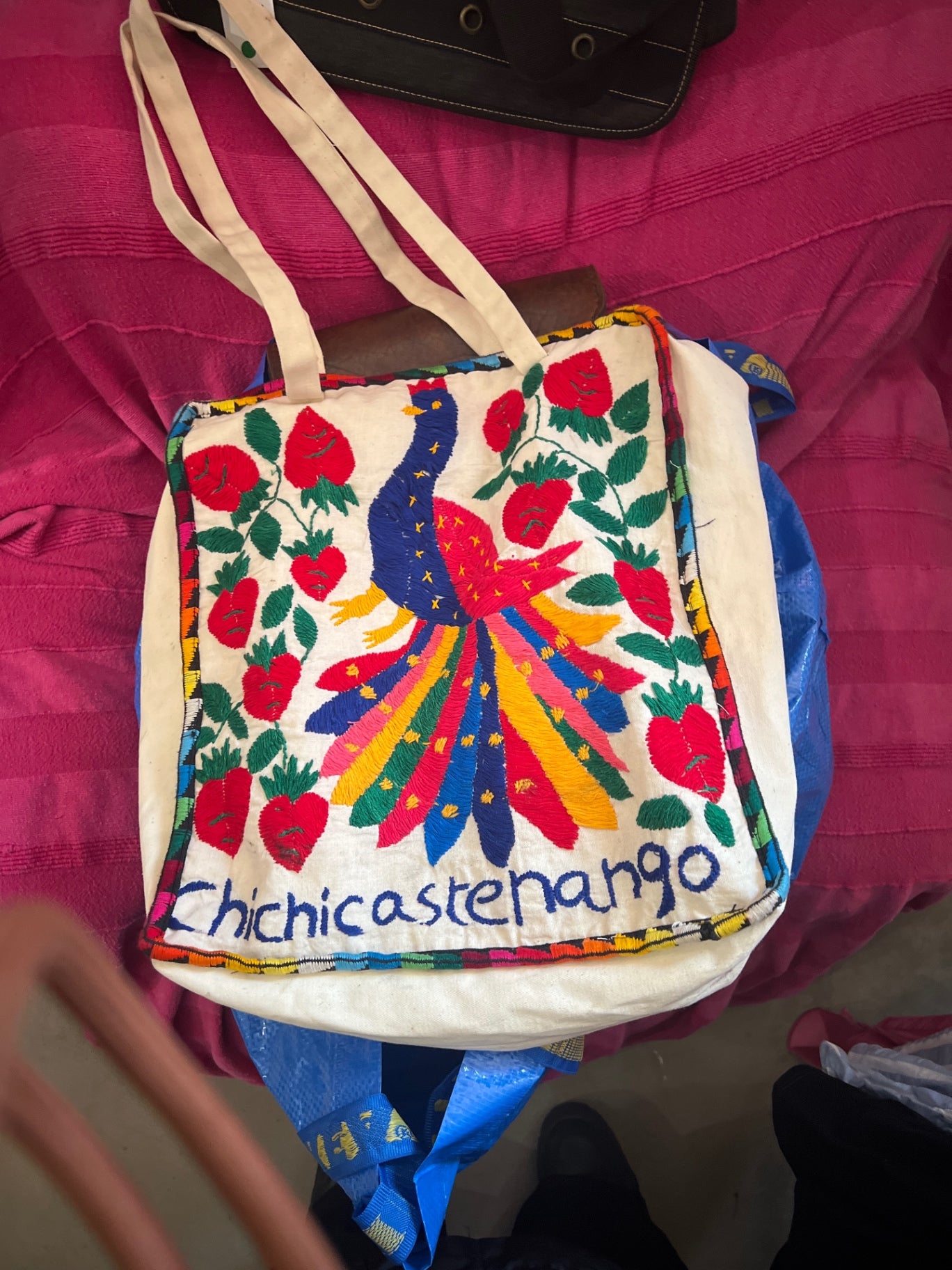 Chichicastenango Tasche Weiß, bunt