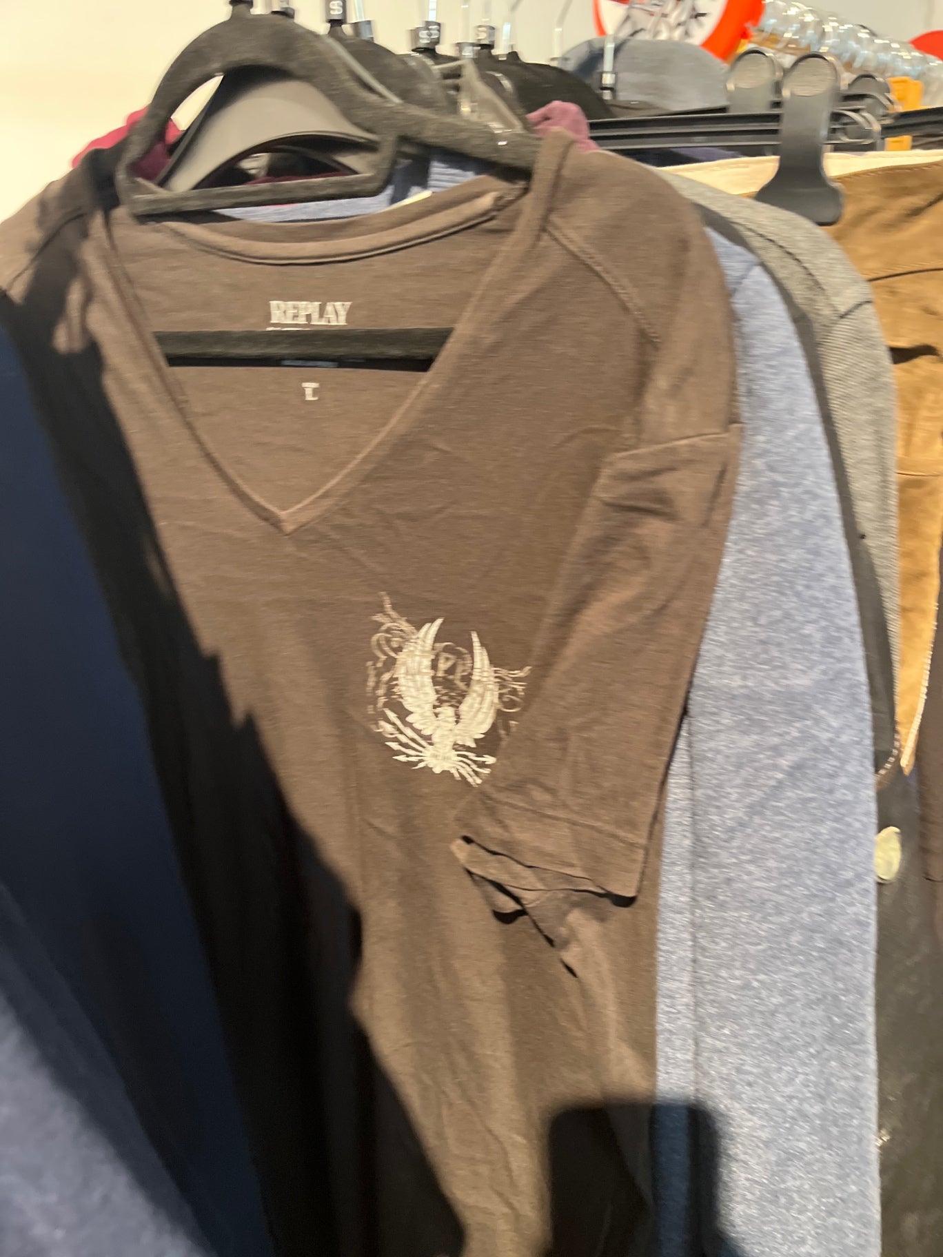 REPLAY T-Shirt Schwarz Gr.: L