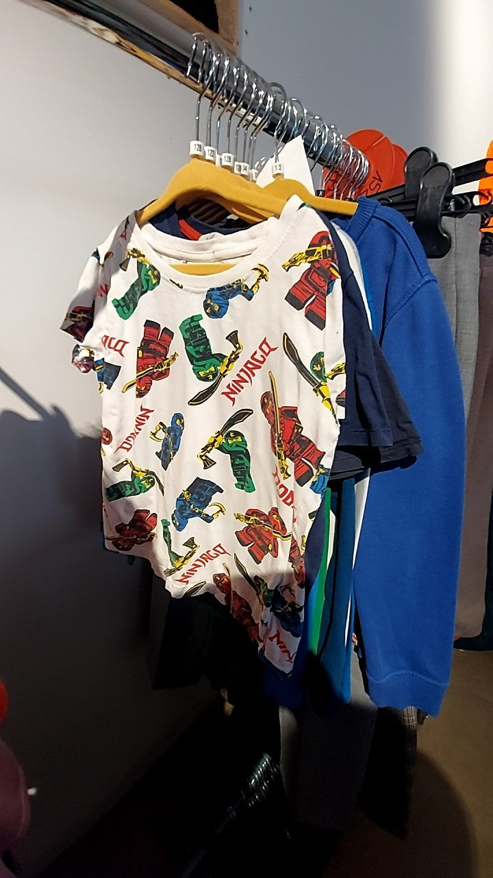 Lego Ninjago T-Shirt Weiß/Bunte Prints Gr.: 128