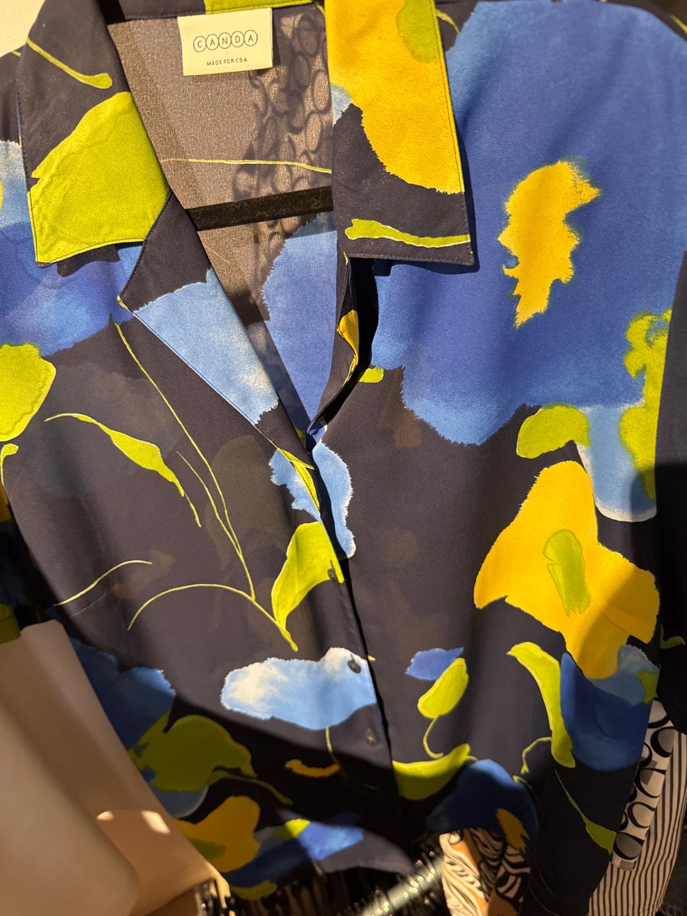 Canda Hemd Blau gelb Gr.: 48