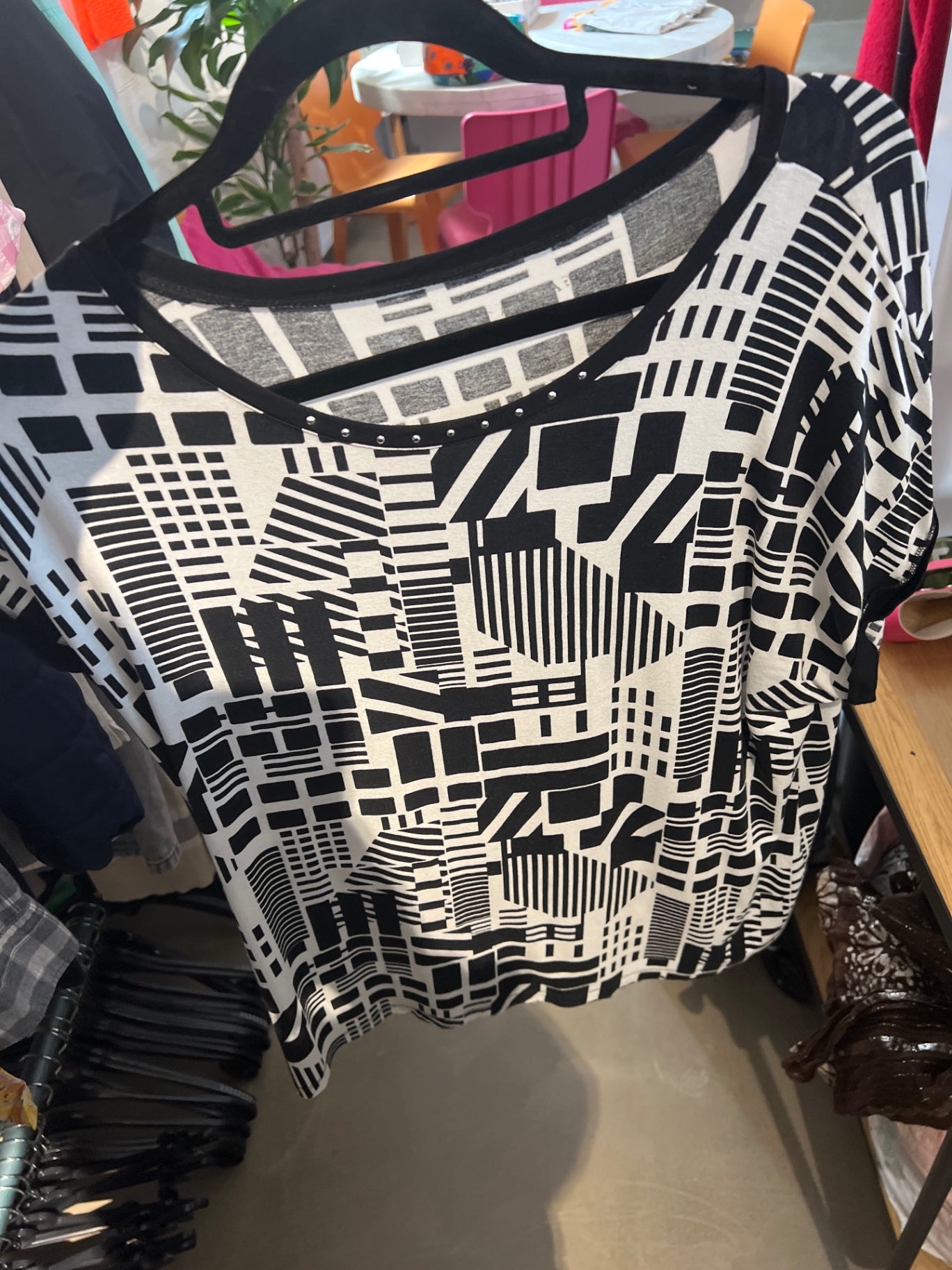 T-Shirt Weiß, Schwarz Gr.: 3XL