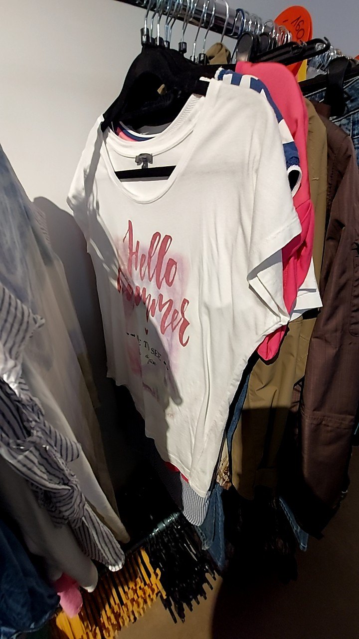 Montego T-Shirt Weiß und Pink Gr.: M
