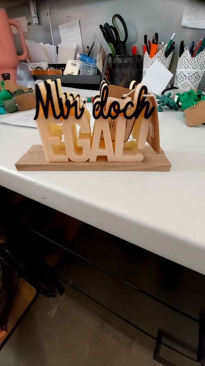 EINZELSTÜCK 3D Aufsteller "mir doch egal"