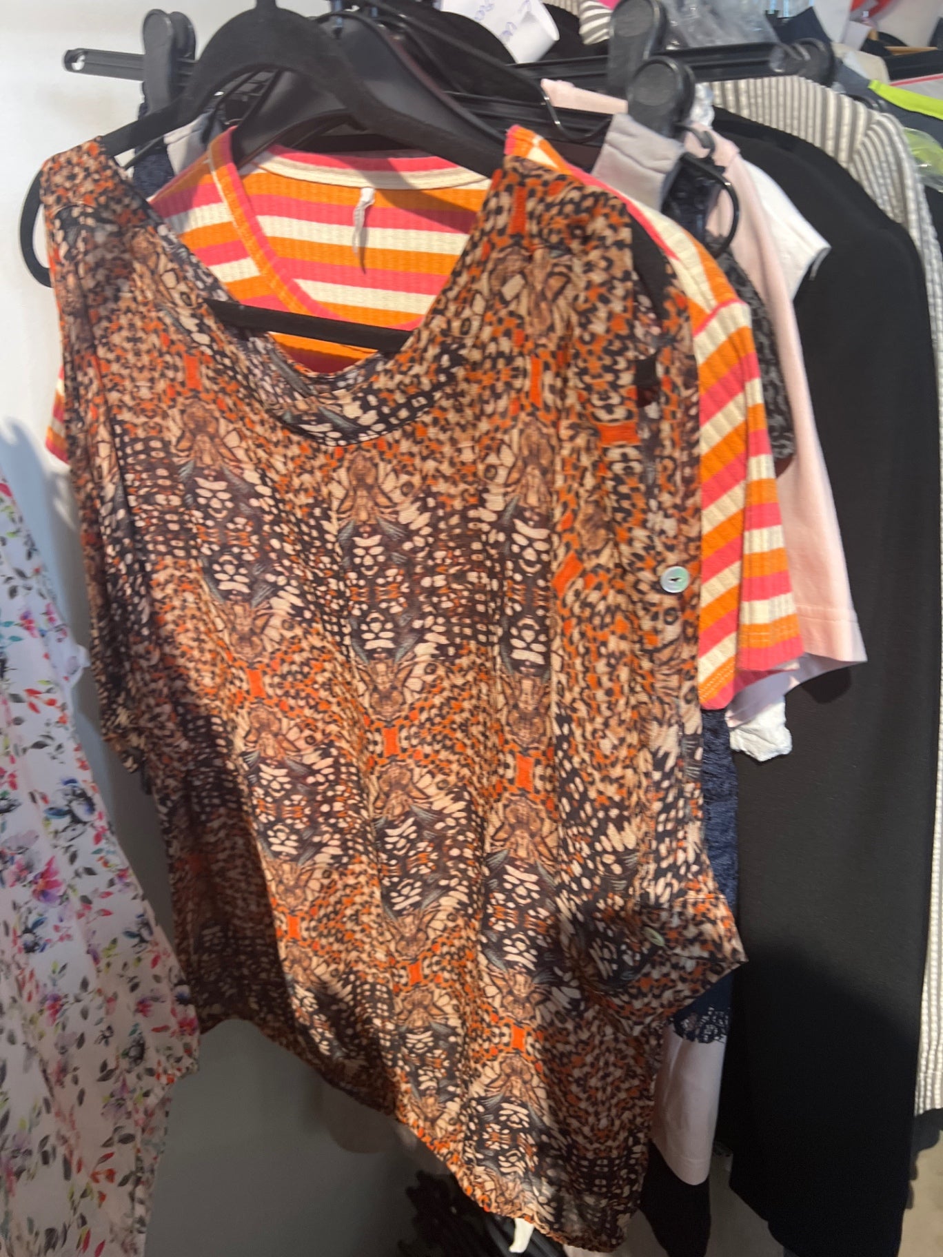 Summum woman Bluse Orange, Schwarz Gr.: M