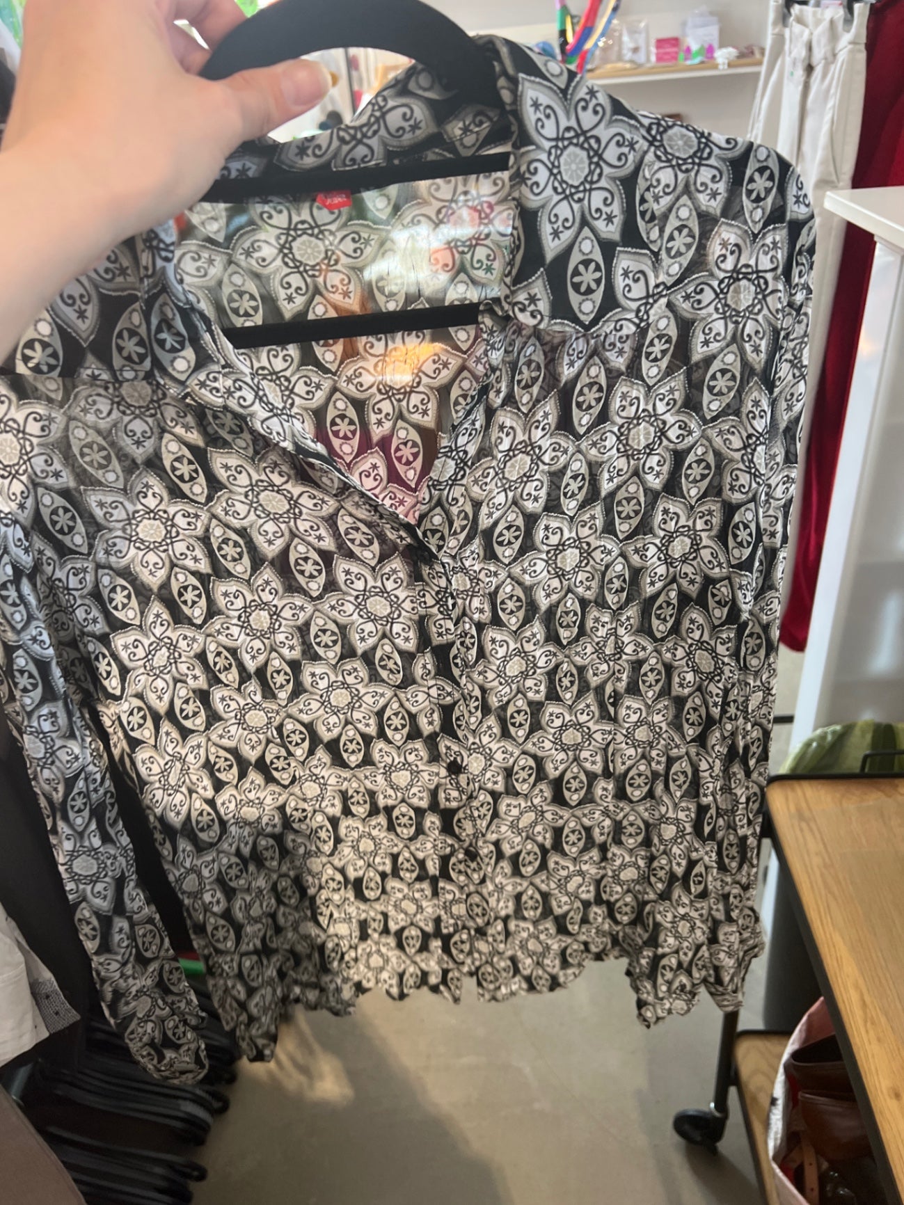 S. Oliver Bluse Schwarz und Weiß Gr.: L