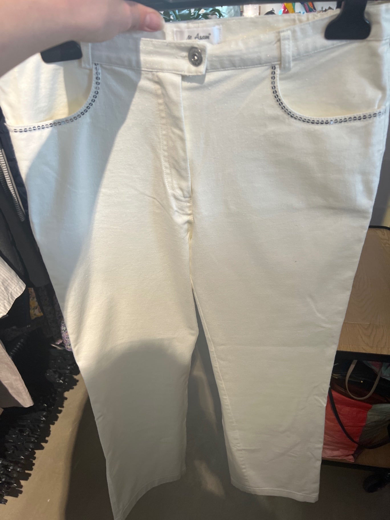M. Asam Jeans Creme Gr.: 40