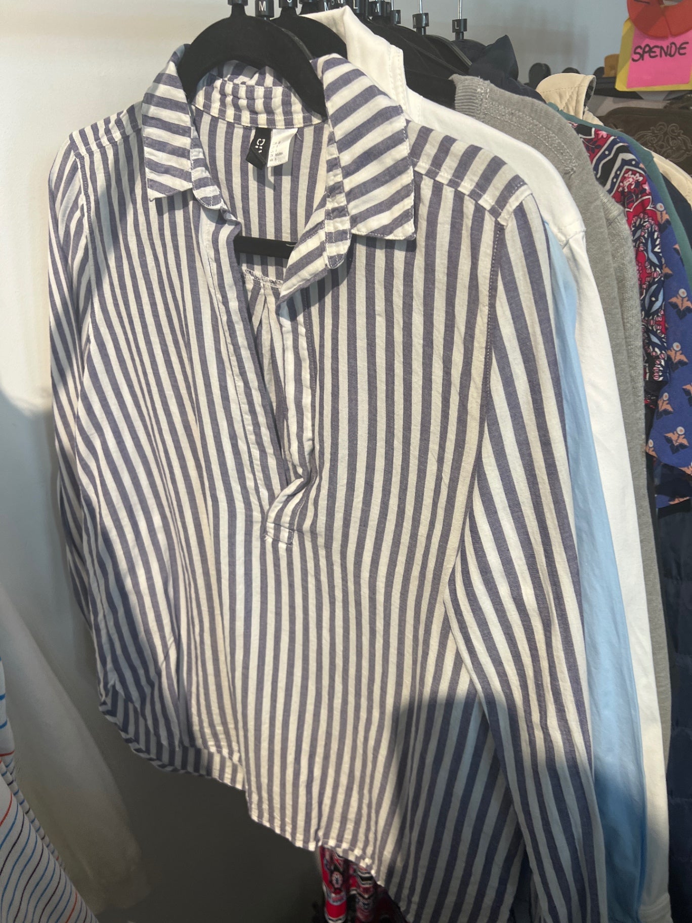 H&M Bluse Lila-weiß gestreift Gr.: M