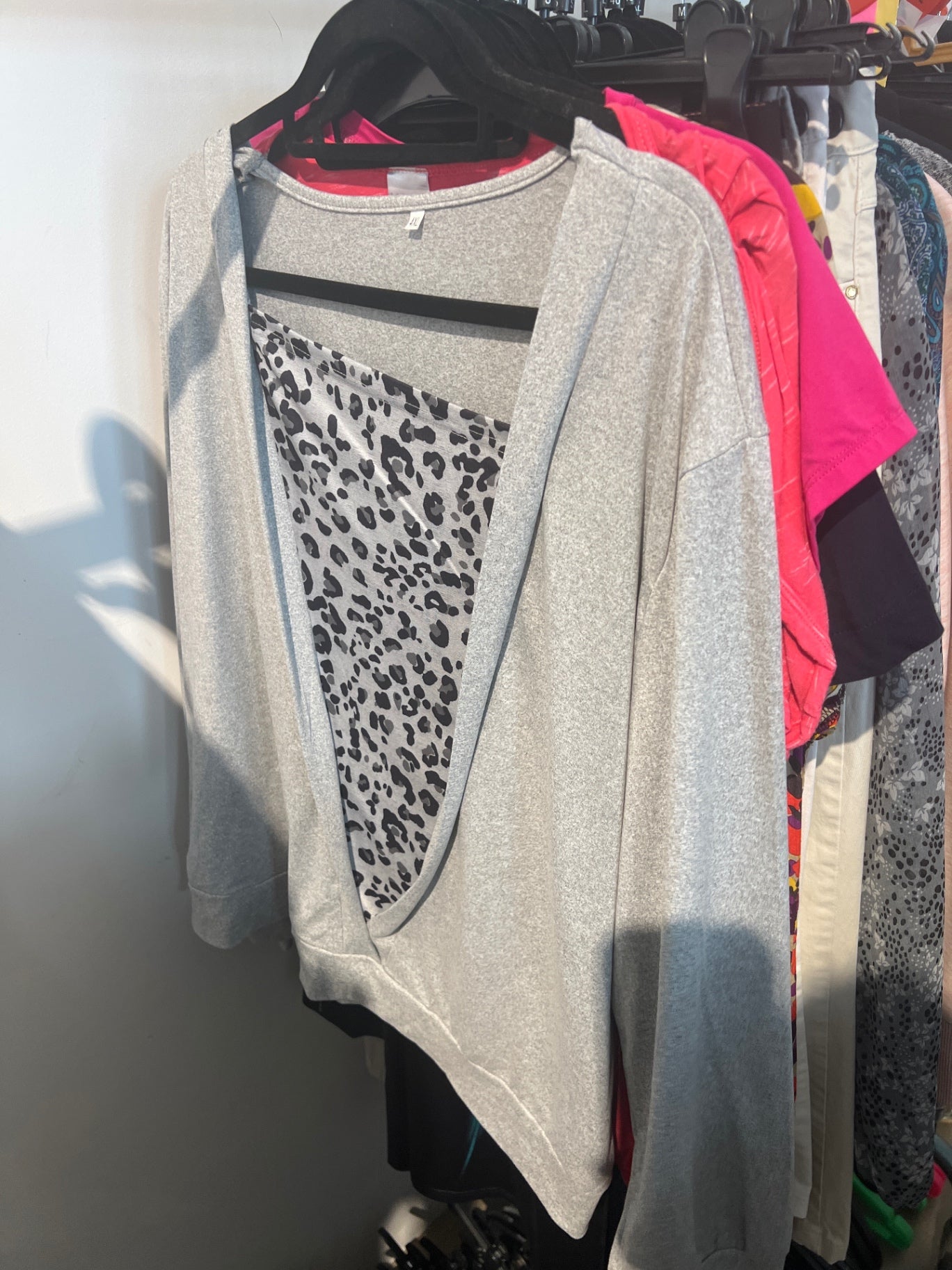 Langarmshirt Grau Gr.: 4XL