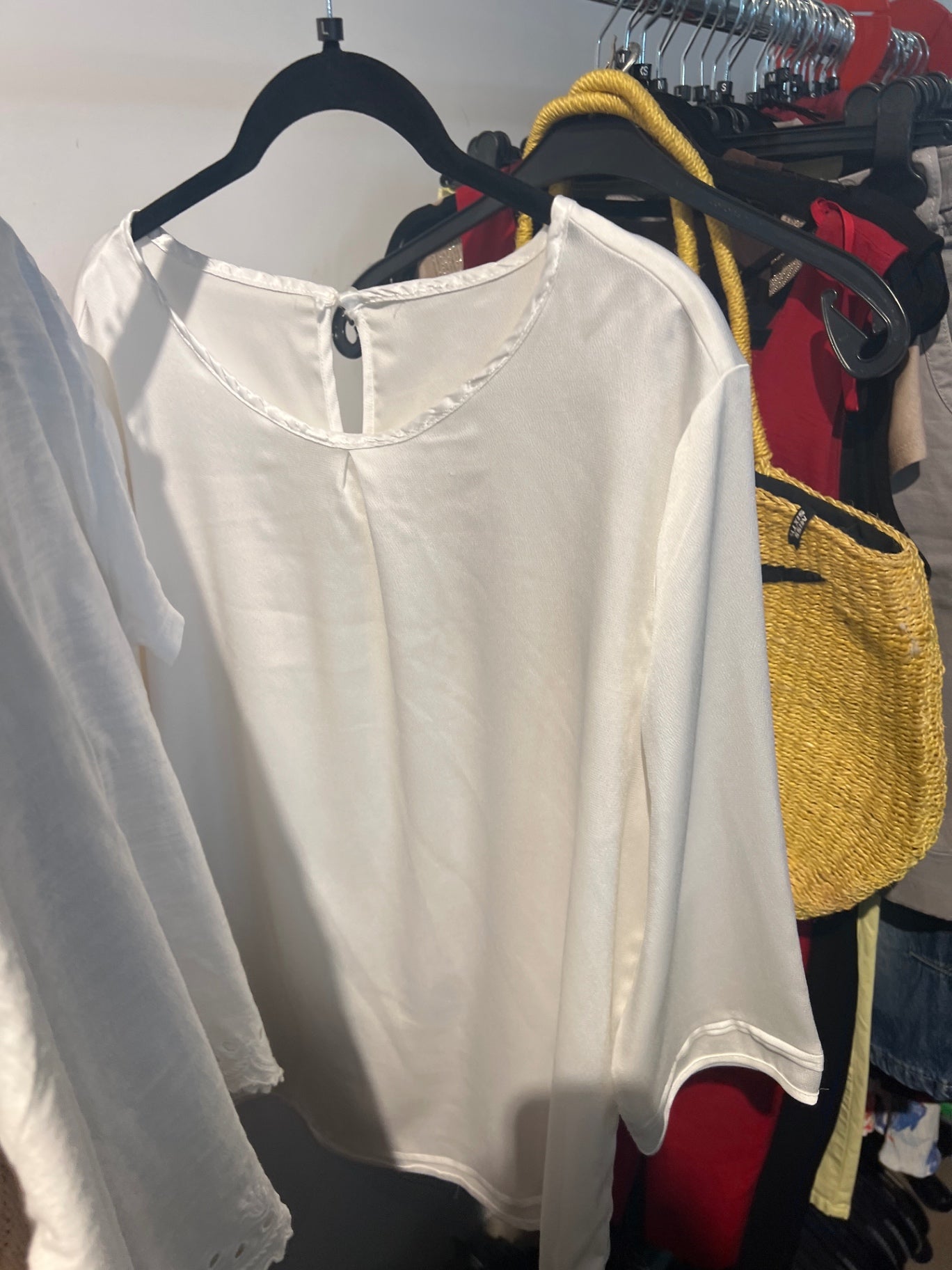 Bluse Weiß Gr.: L